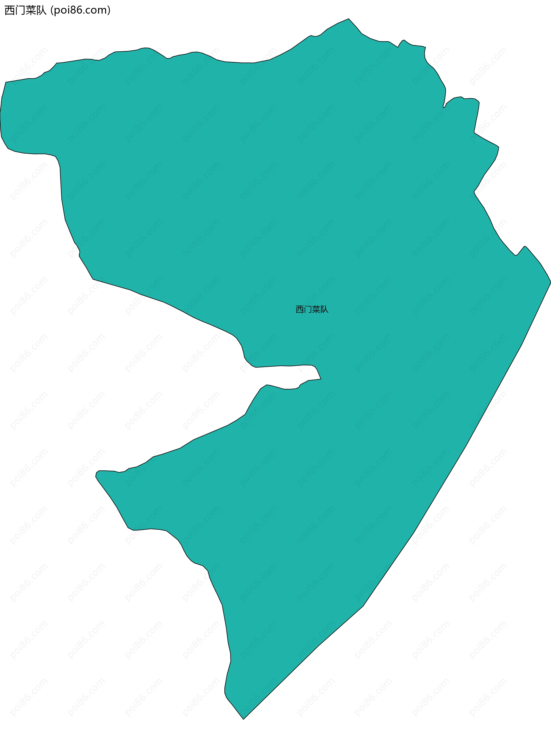 西门菜队边界地图