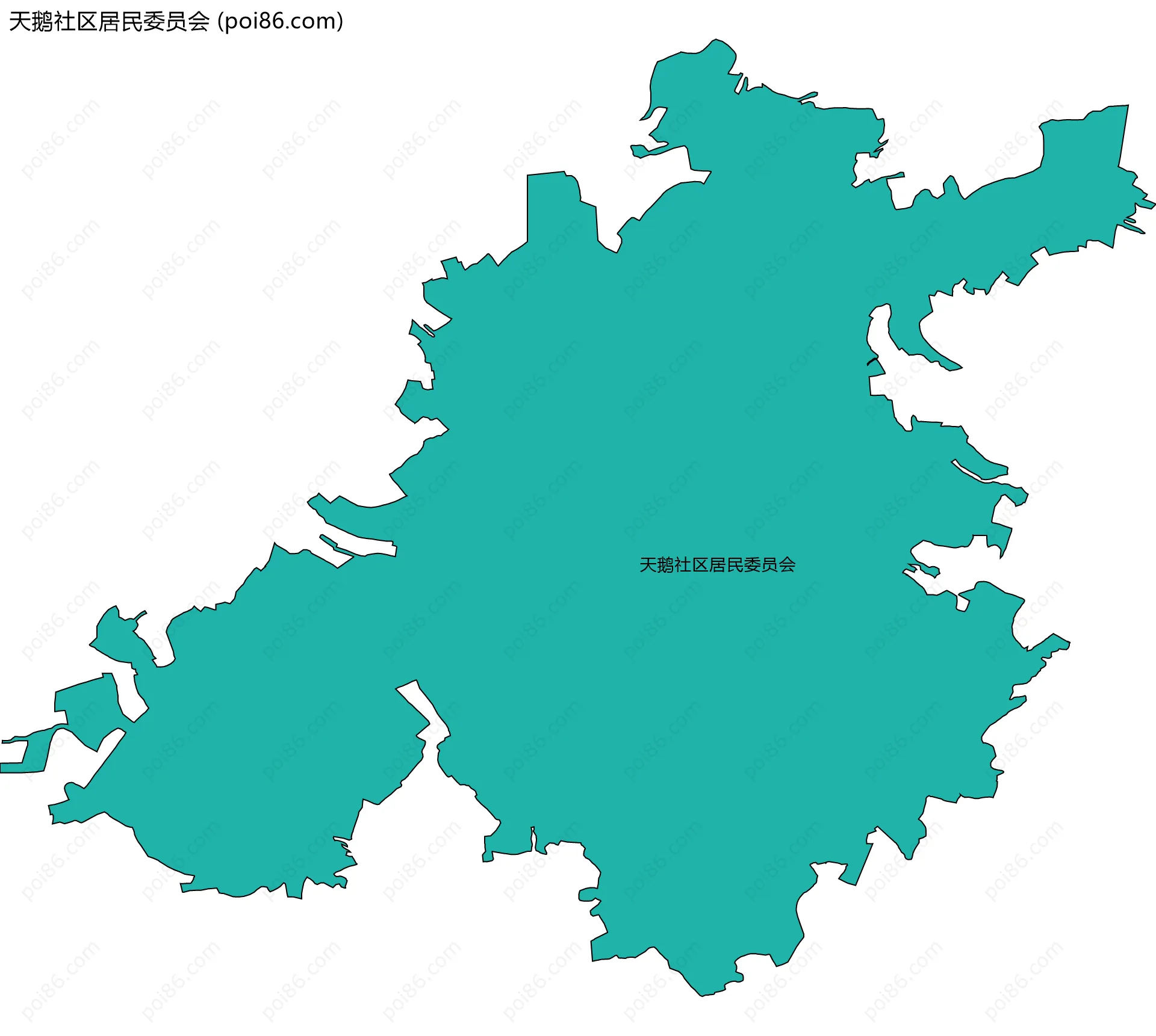 天鹅社区居民委员会边界地图