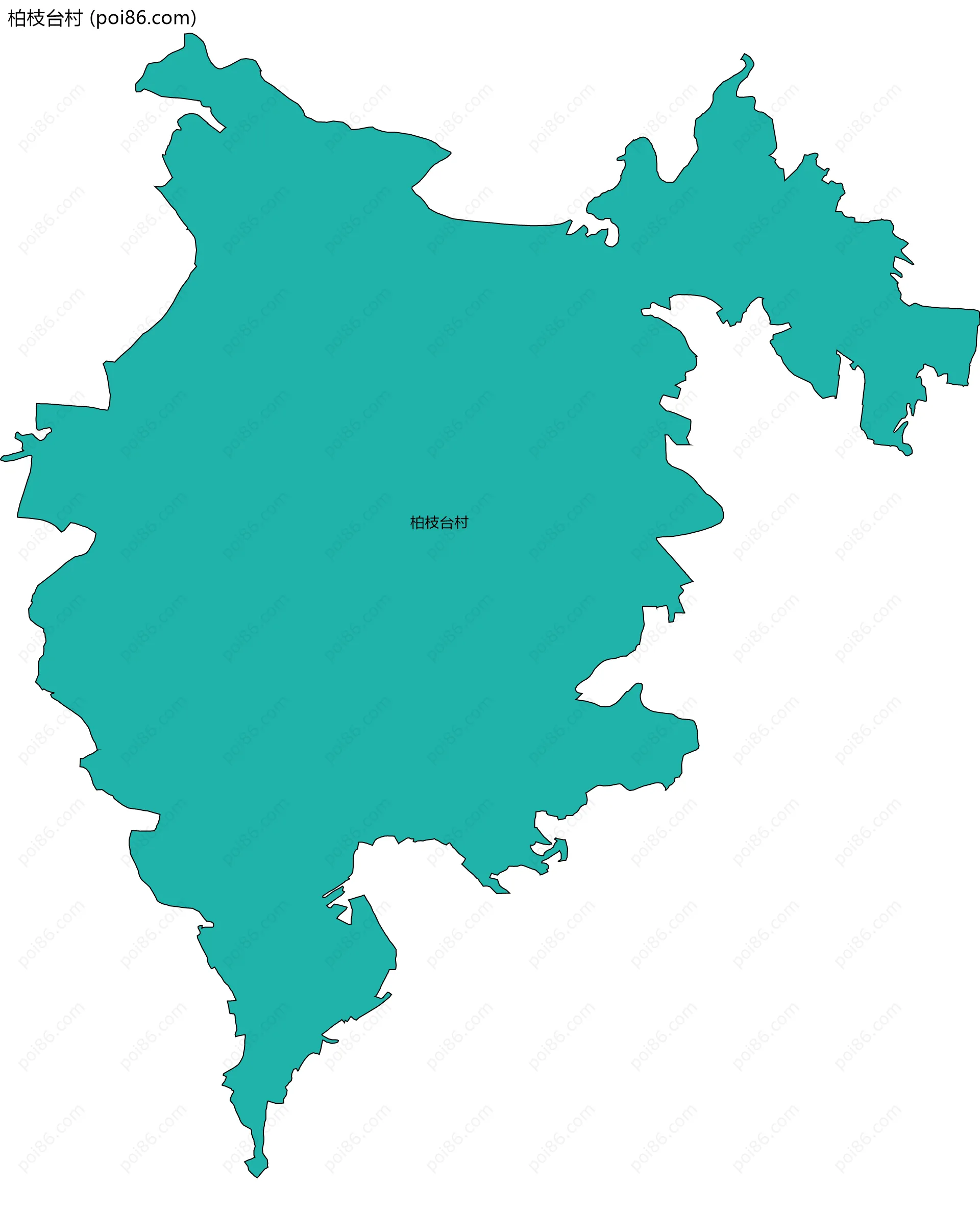 柏枝台村边界地图