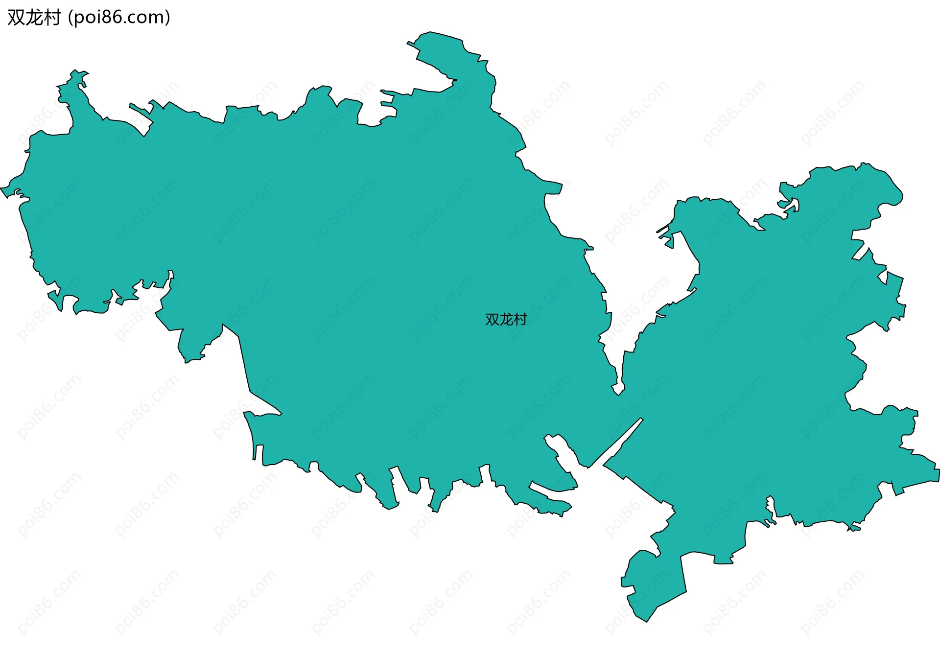 双龙村边界地图