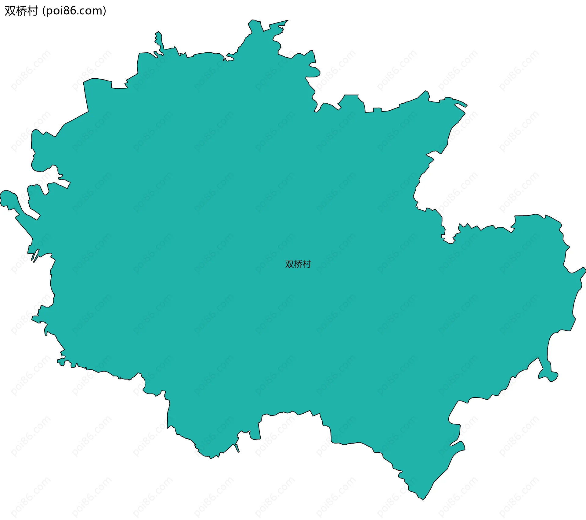 双桥村边界地图