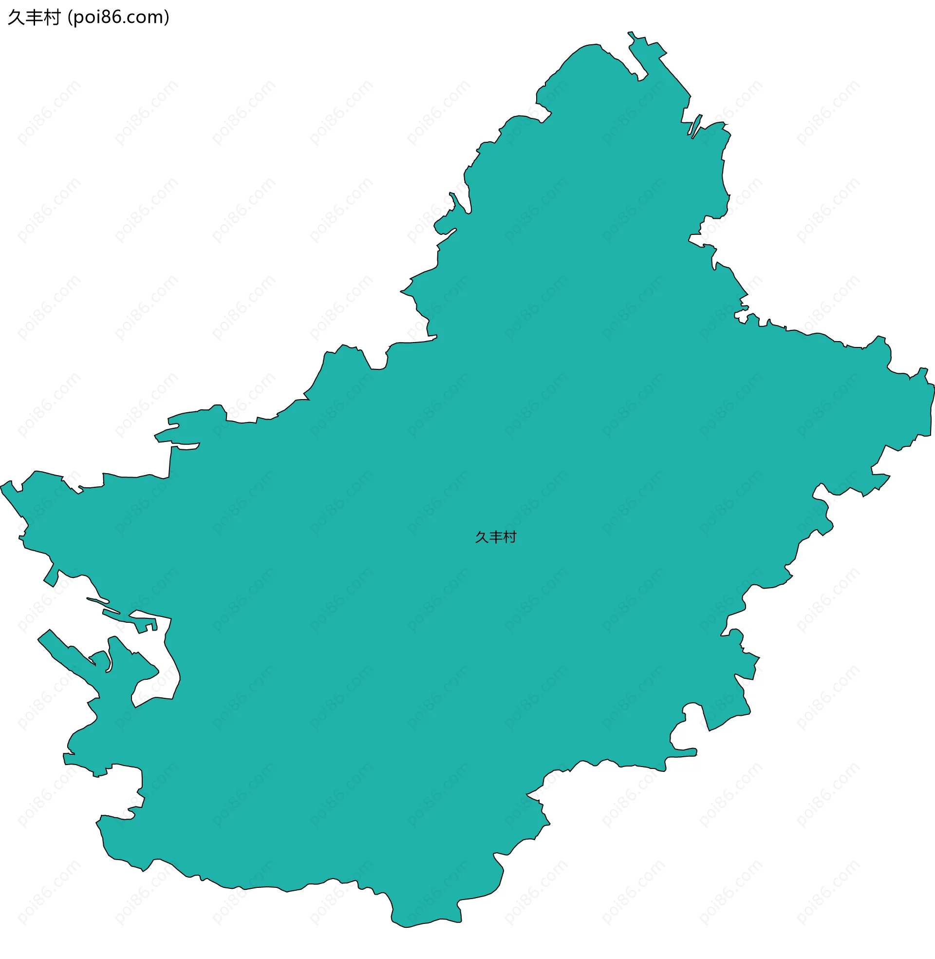 久丰村边界地图