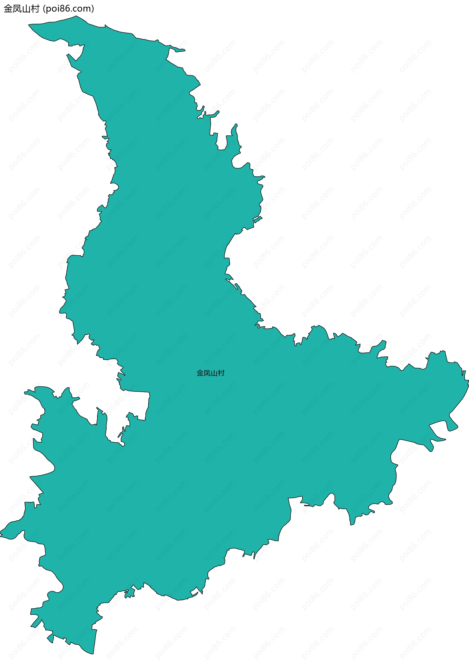 金凤山村边界地图