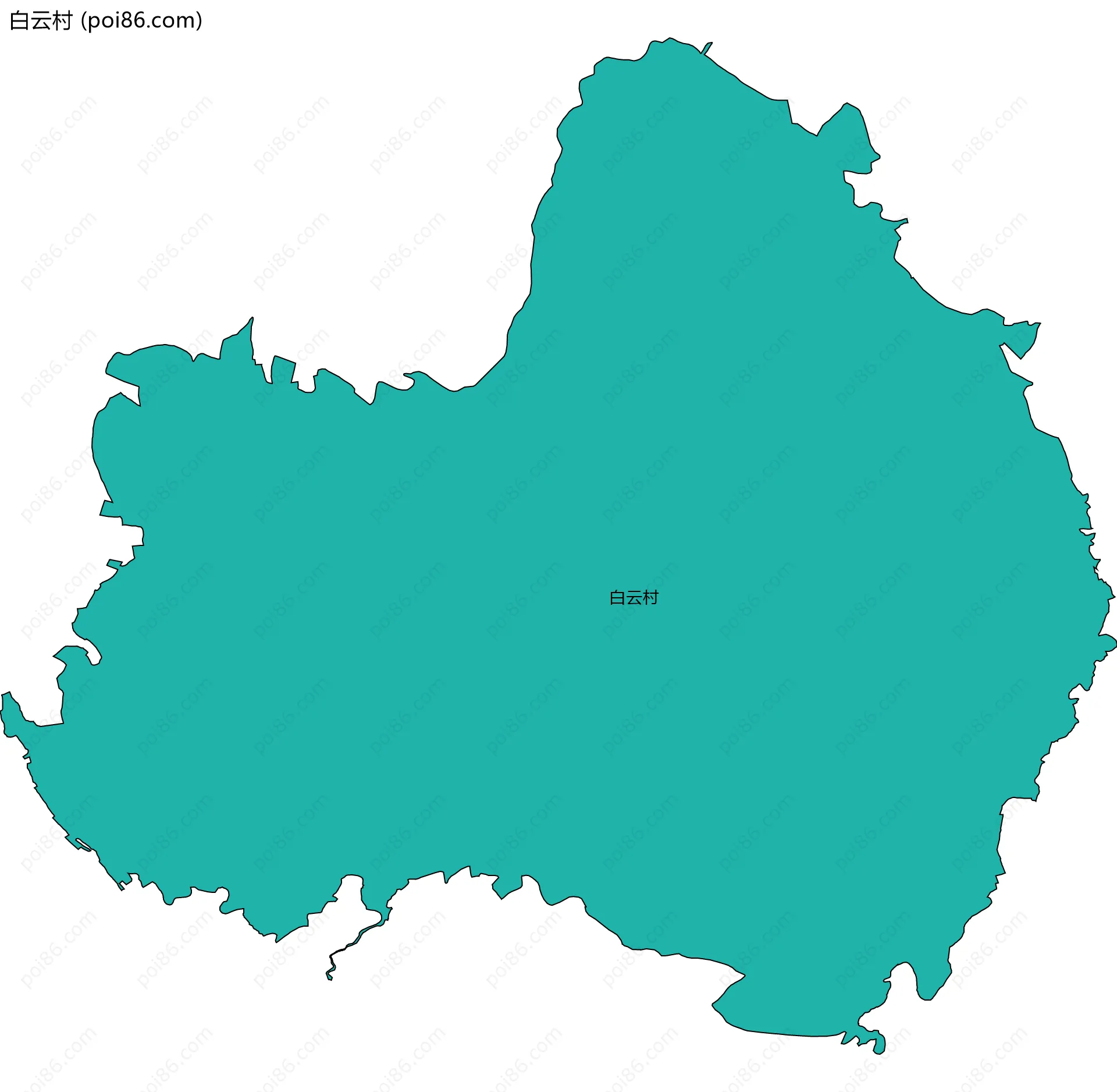 白云村边界地图