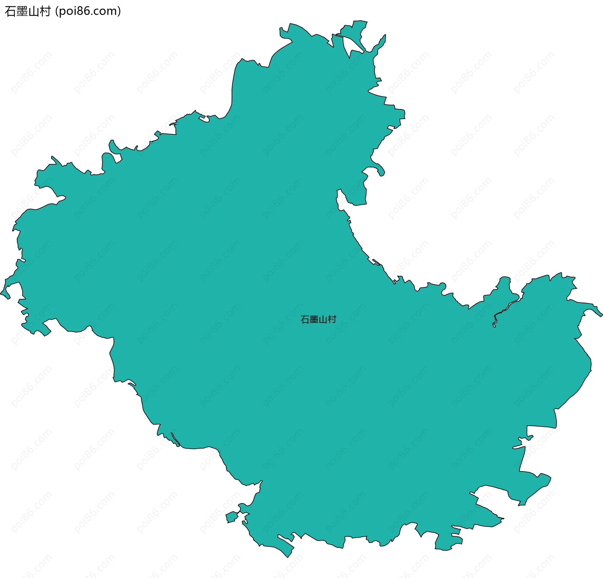 石墨山村边界地图