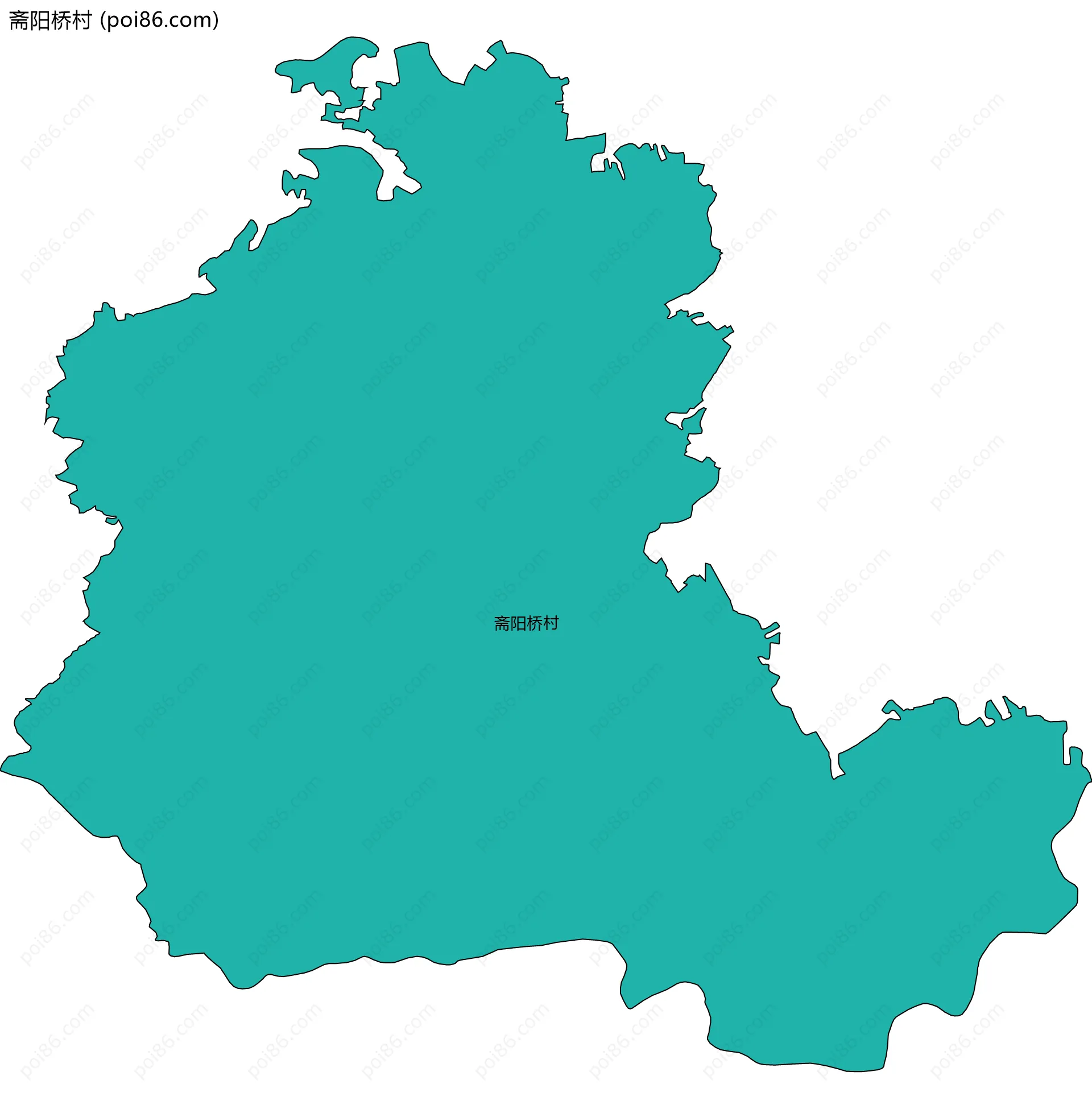 斋阳桥村边界地图