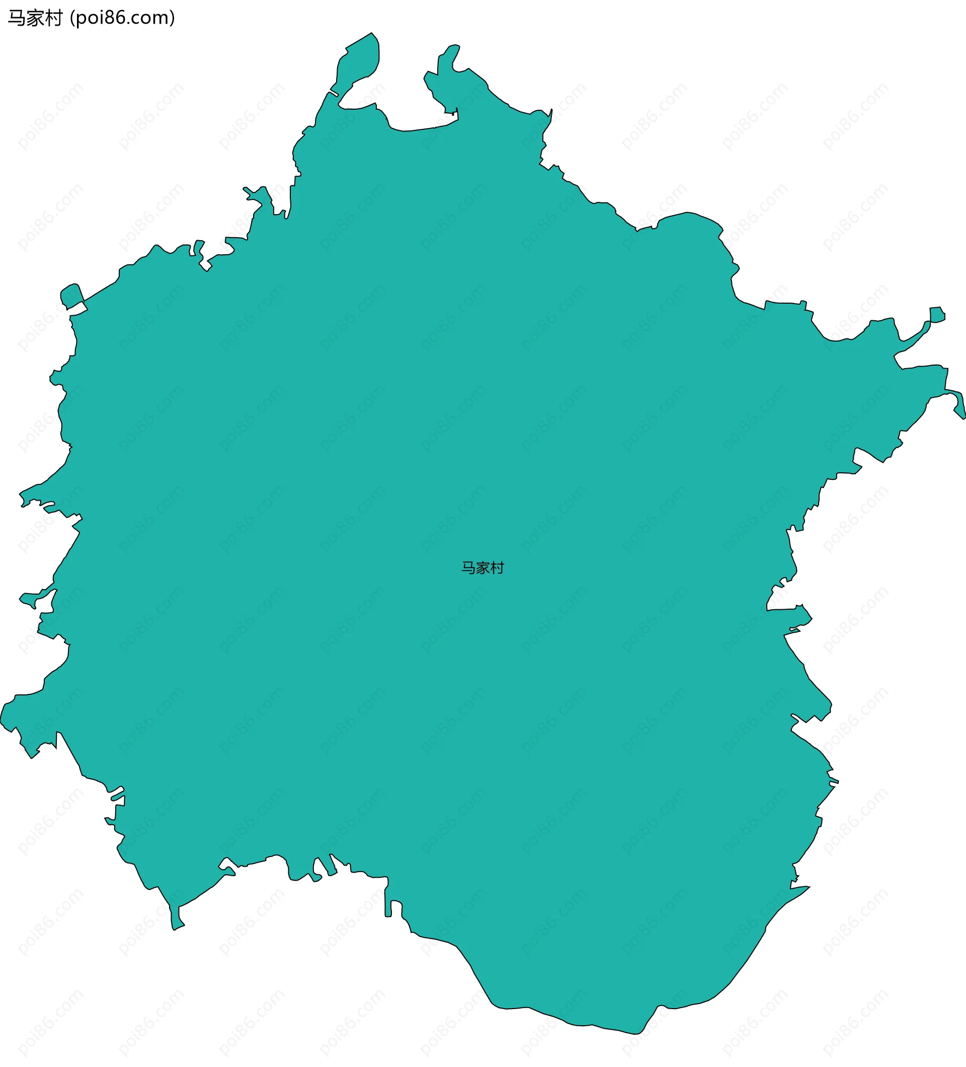 马家村边界地图