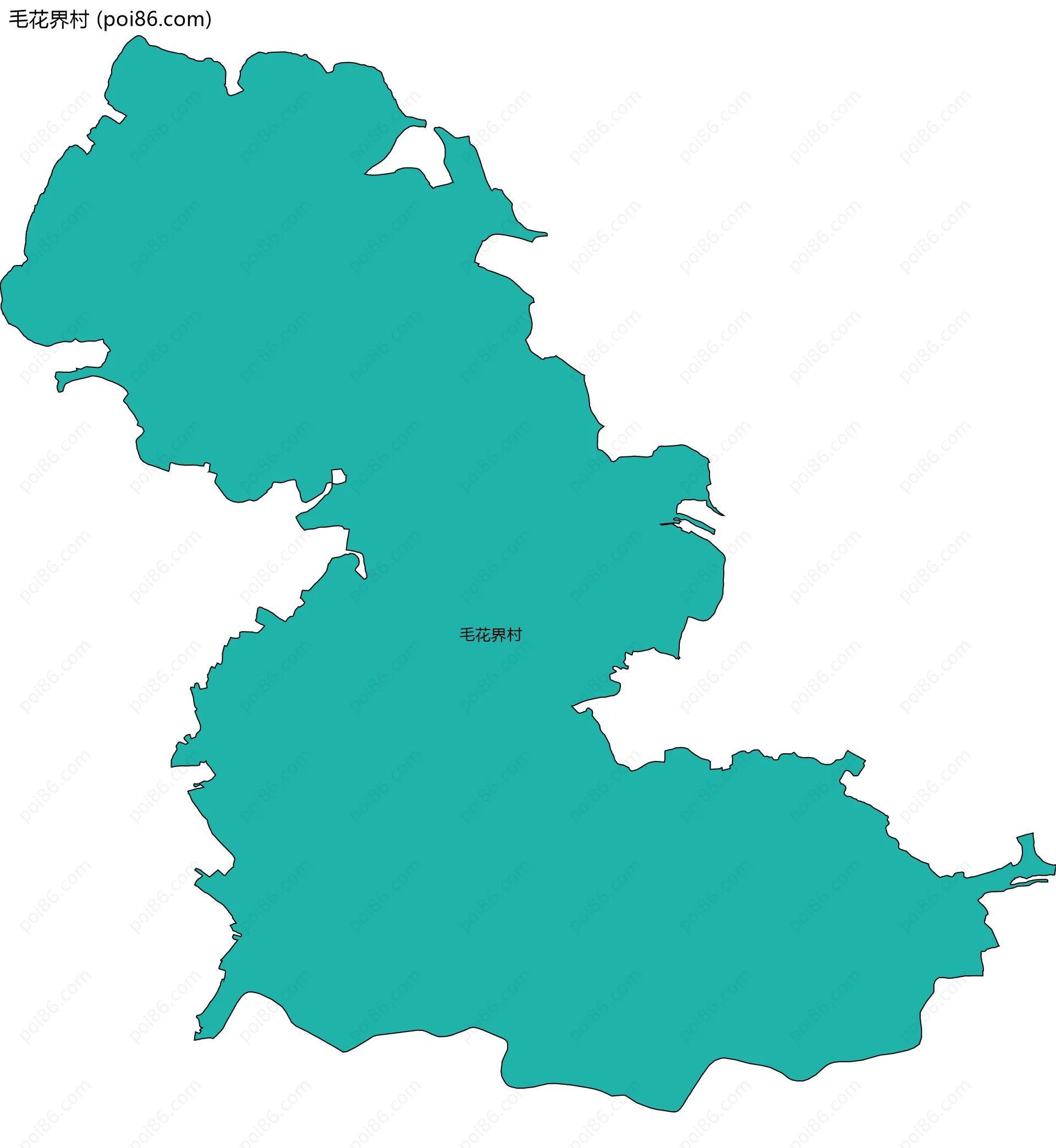 毛花界村边界地图