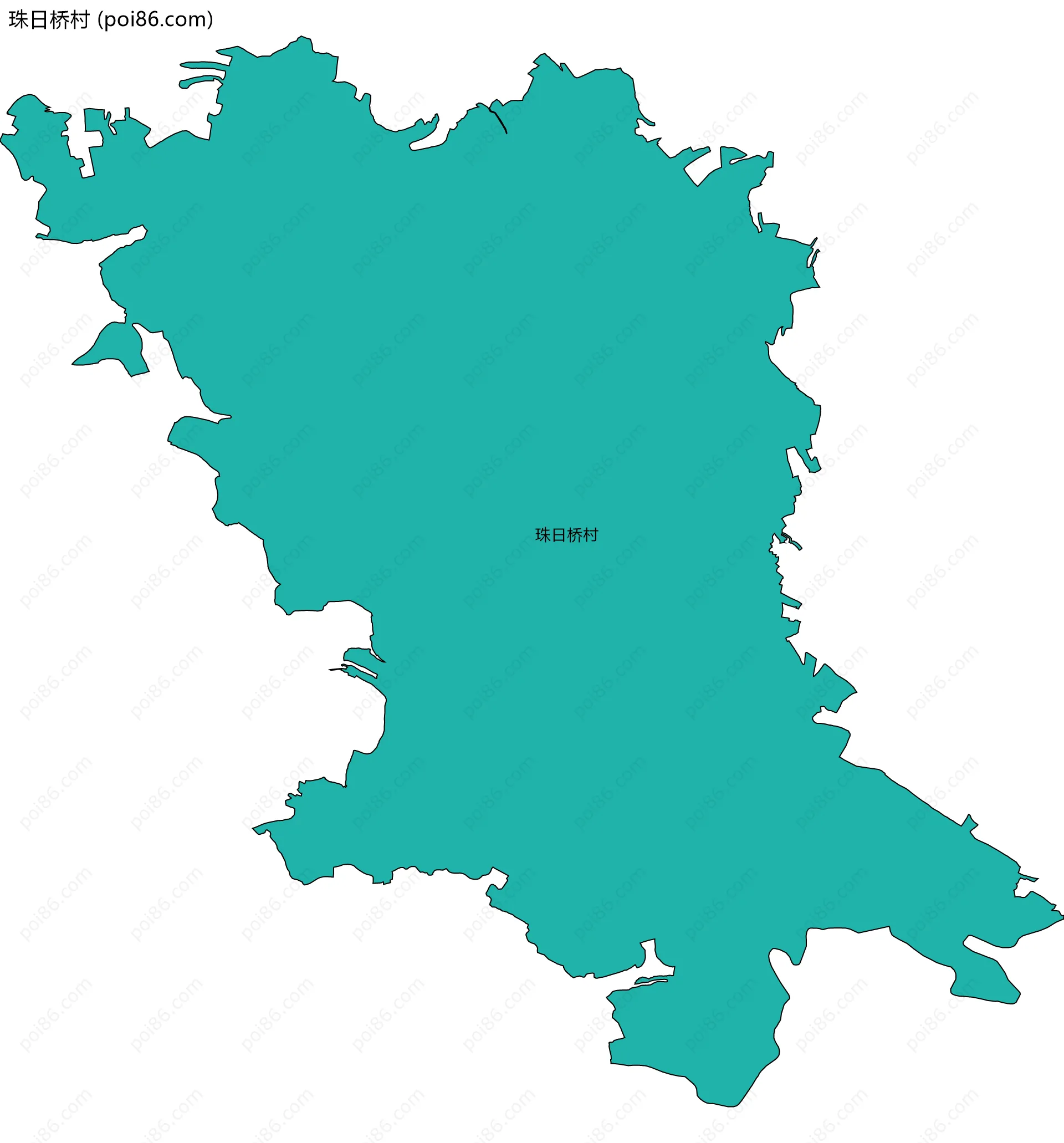 珠日桥村边界地图