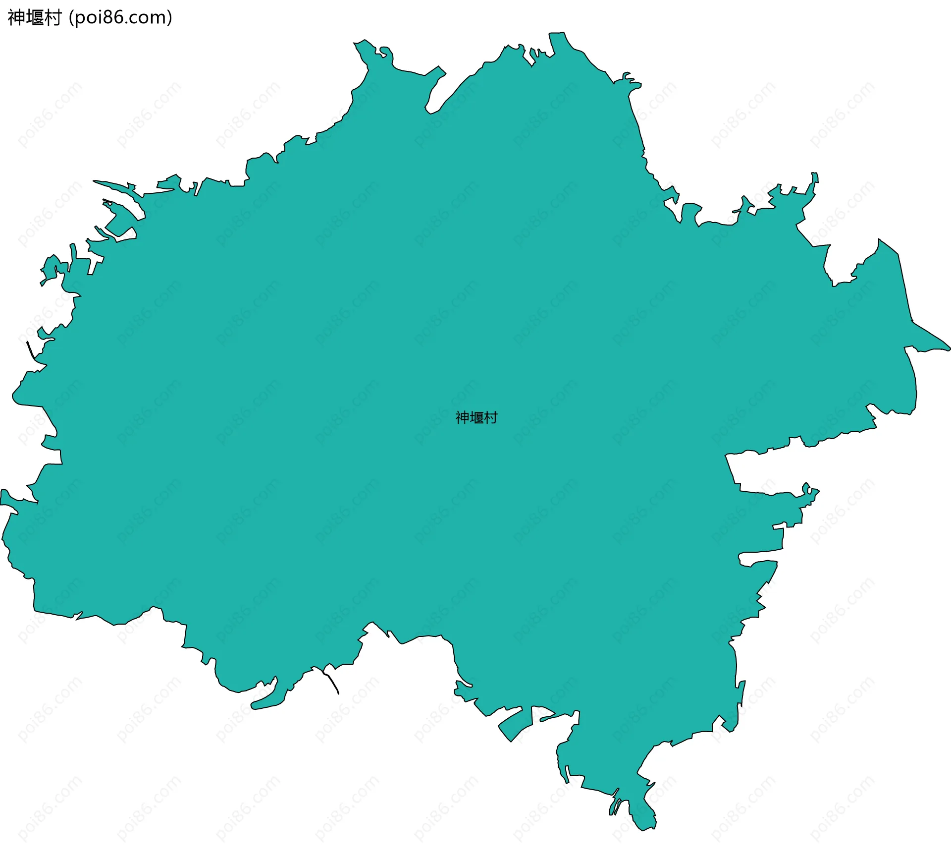 神堰村边界地图