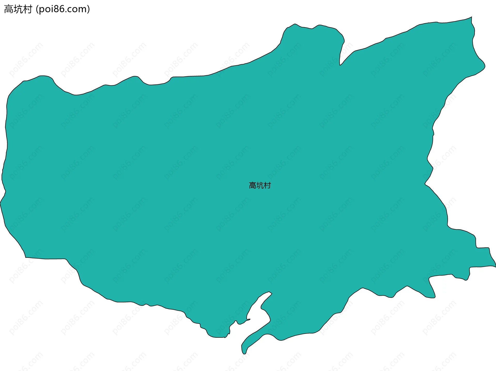 高坑村边界地图