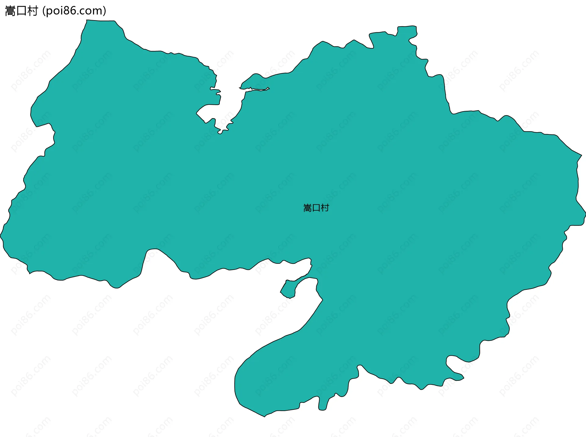嵩口村边界地图