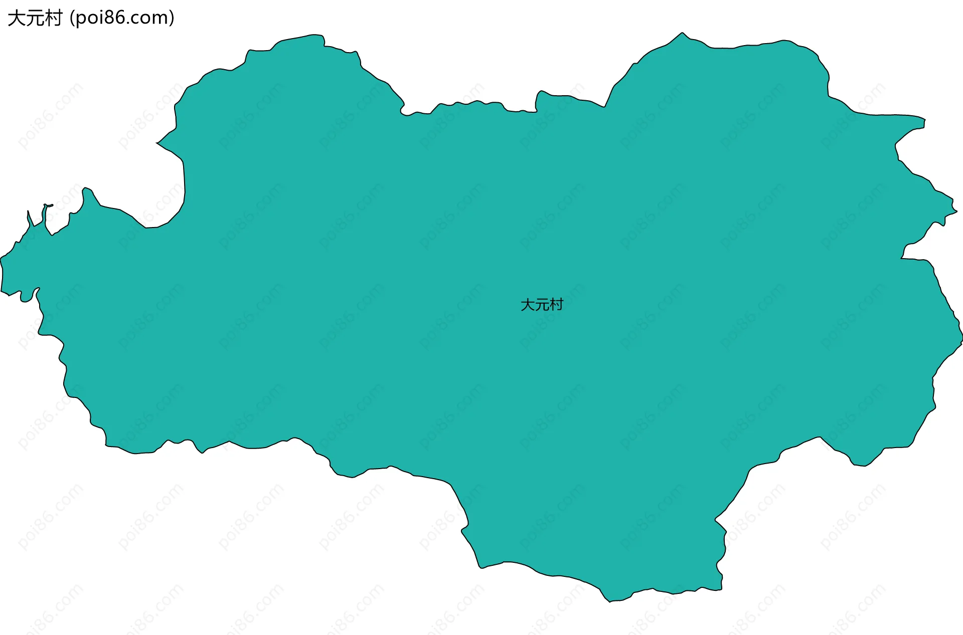 大元村边界地图