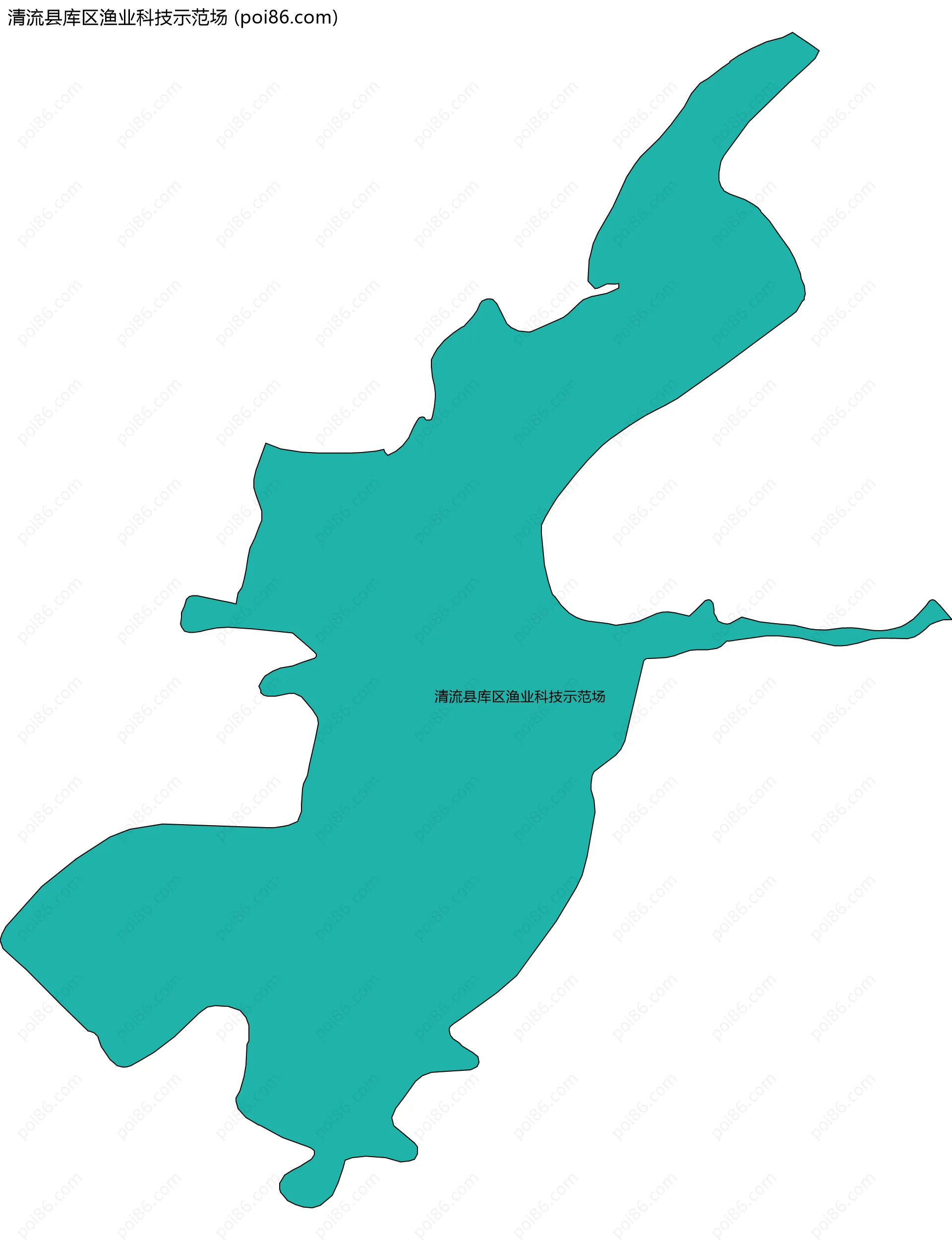 清流县库区渔业科技示范场边界地图