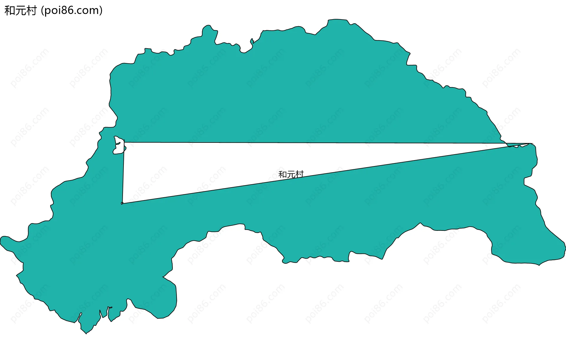 和元村边界地图