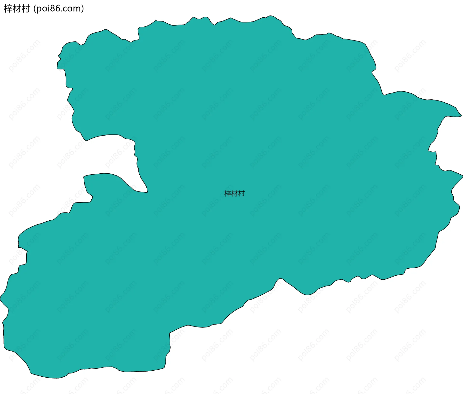 梓材村边界地图