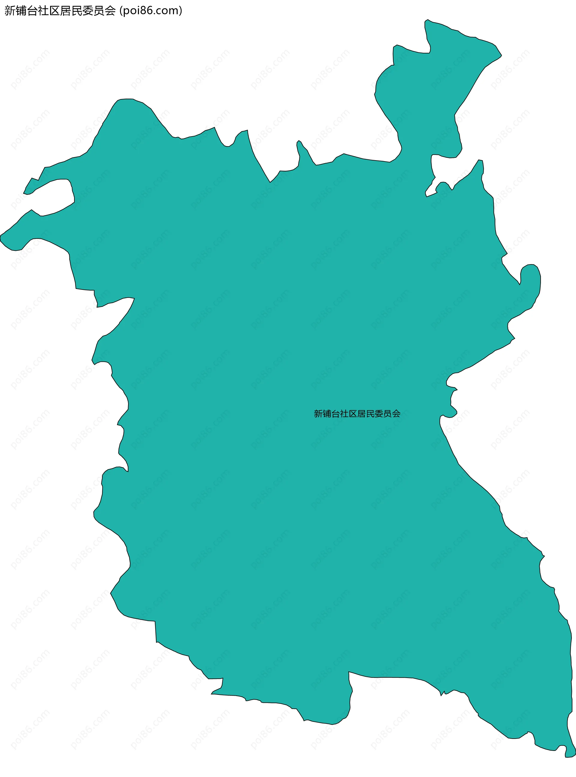 新铺台社区居民委员会边界地图