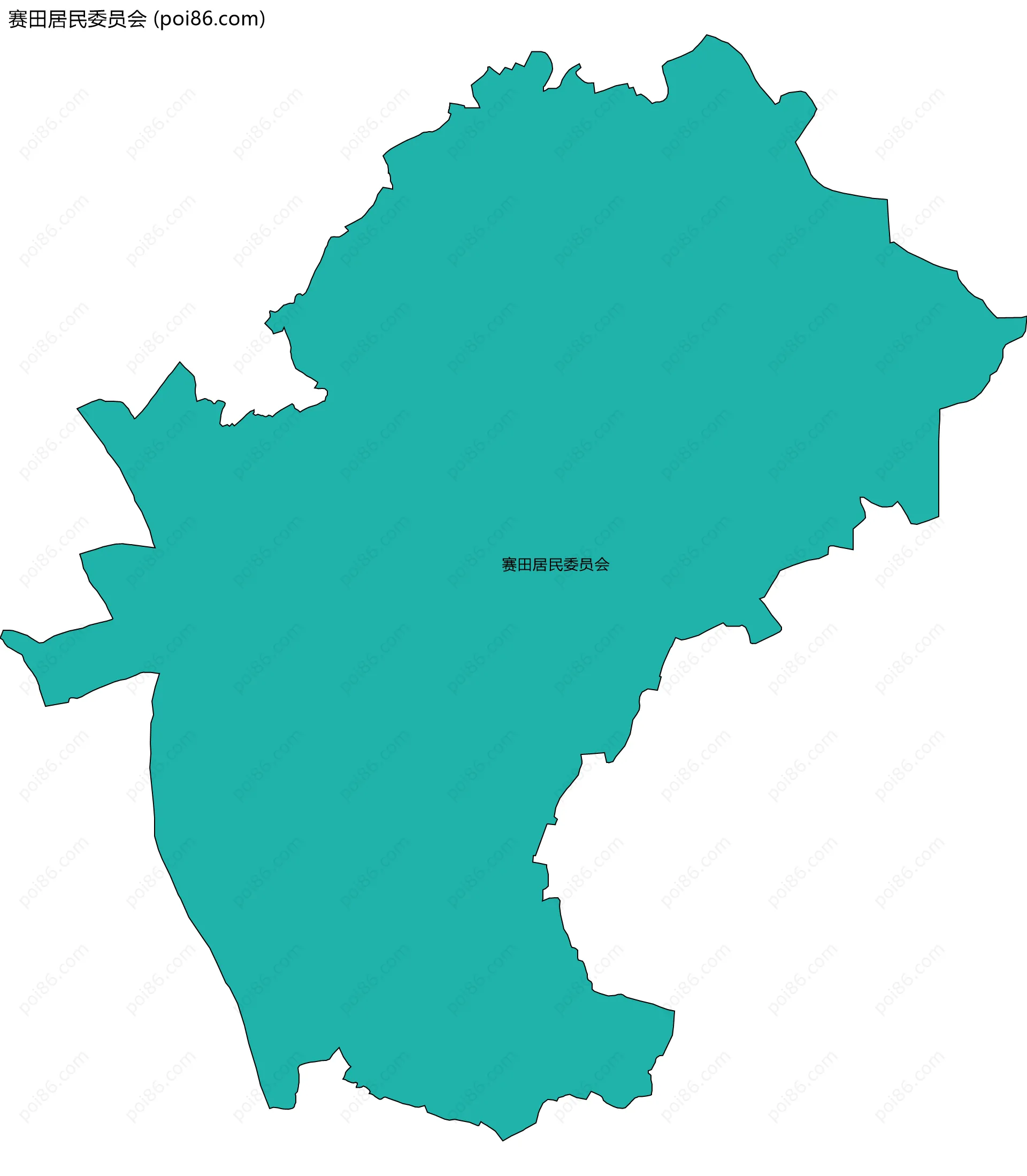 赛田居民委员会边界地图