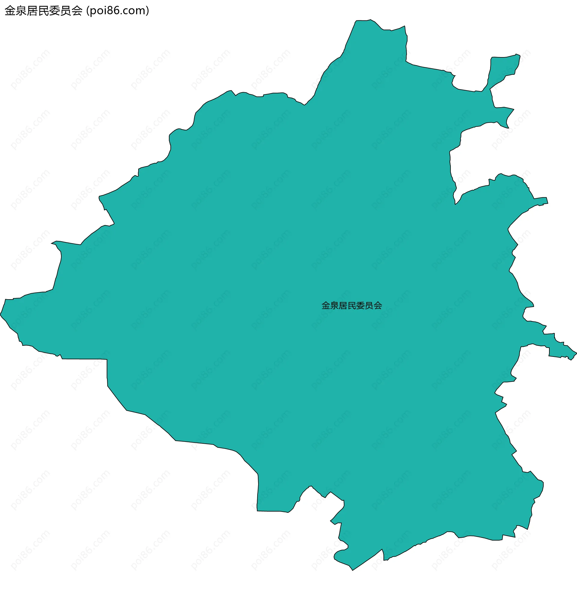 金泉居民委员会边界地图