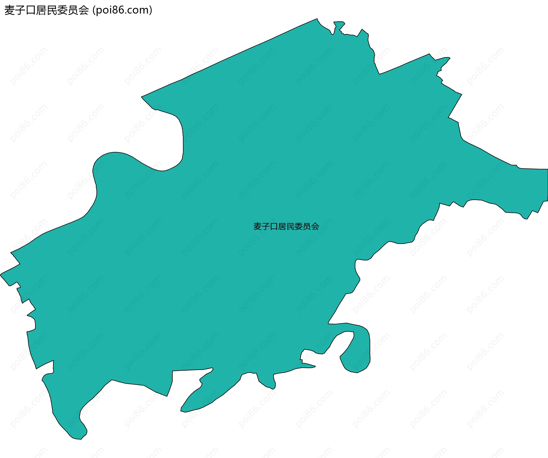 麦子口居民委员会边界地图