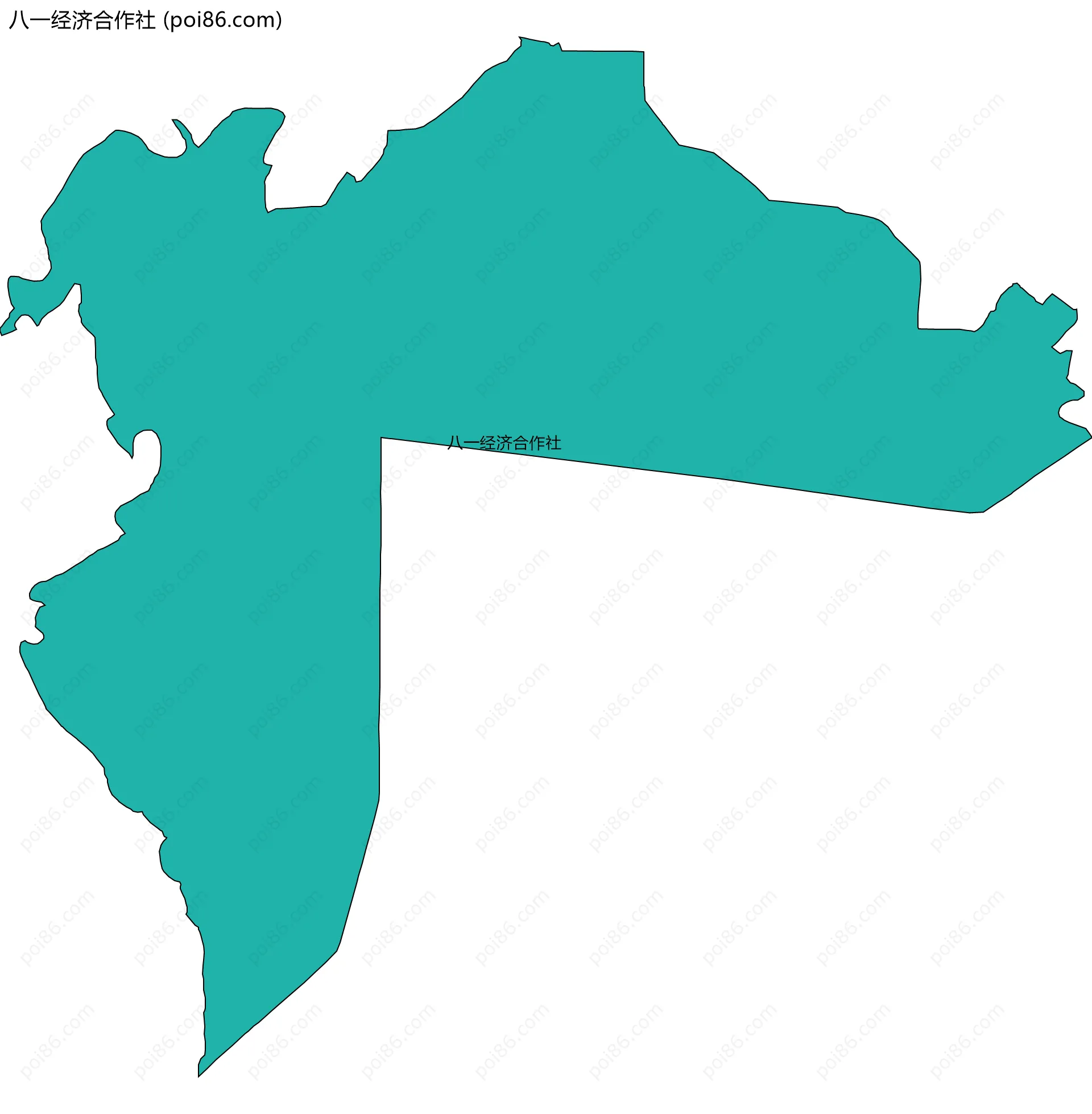 八一经济合作社边界地图