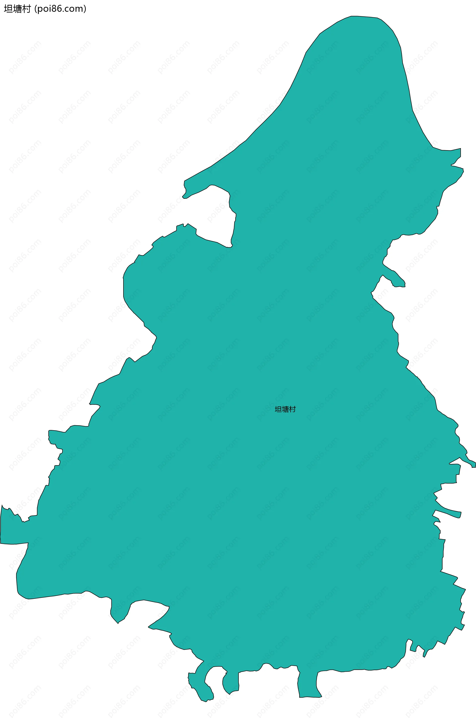 坦塘村边界地图