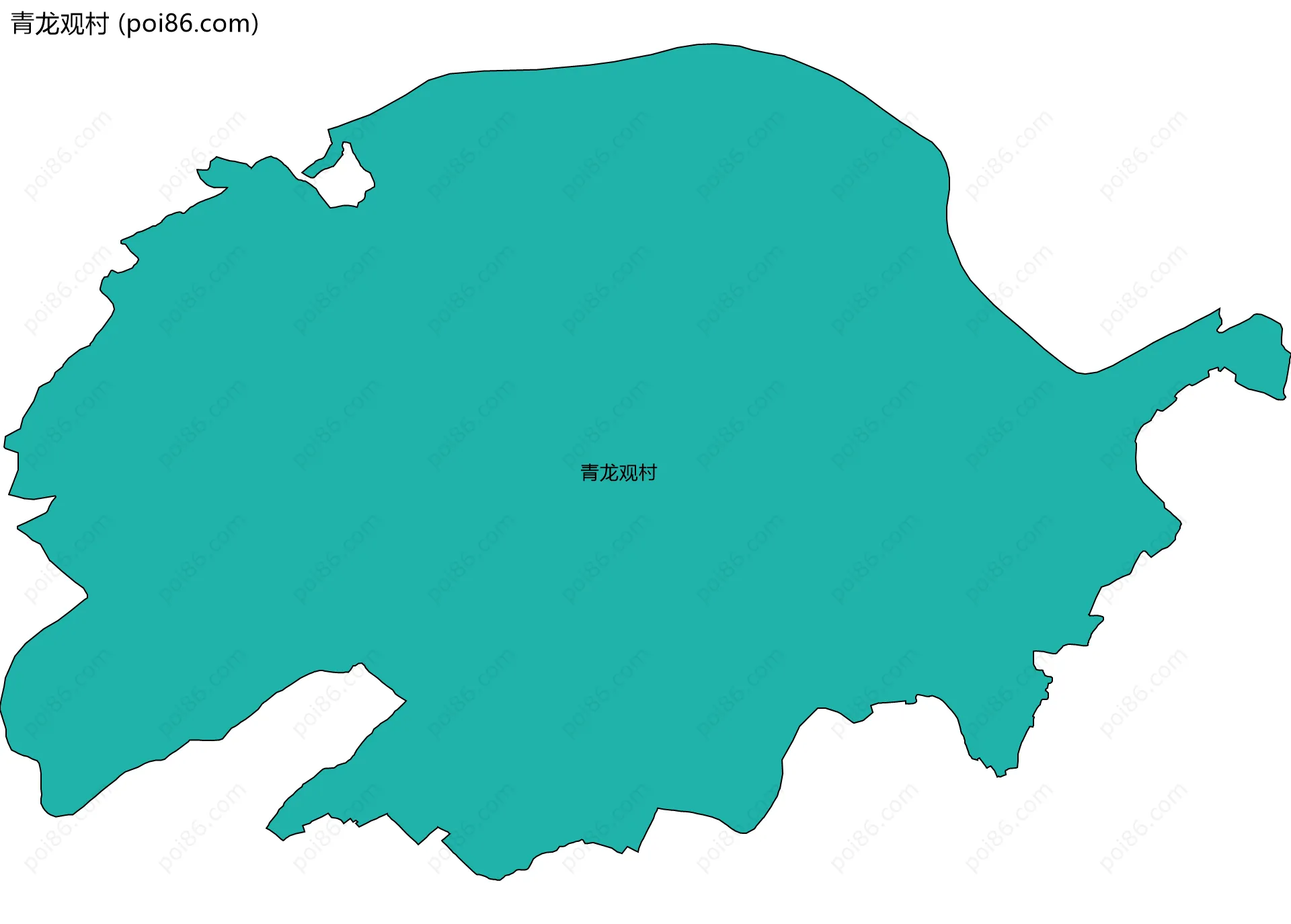 青龙观村边界地图