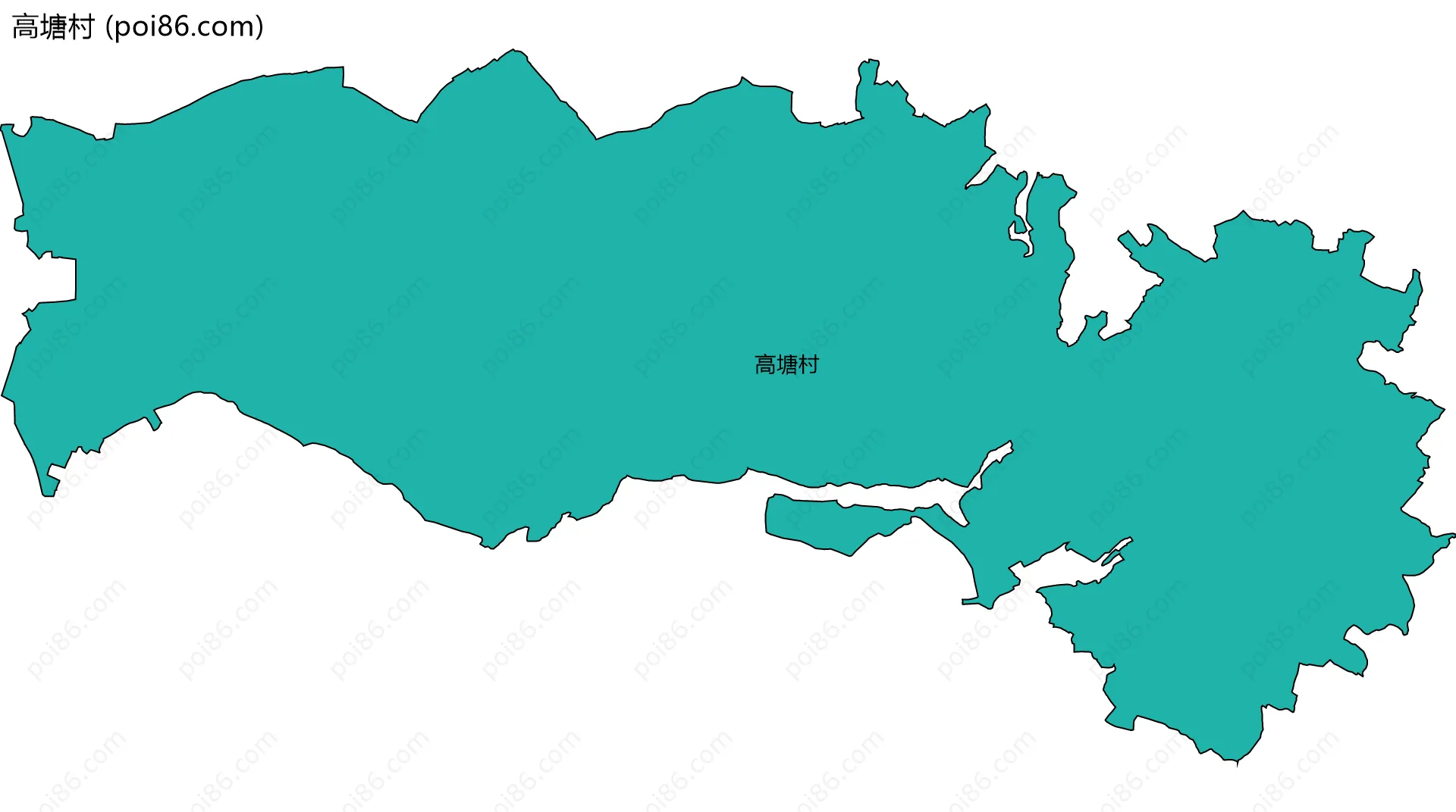 高塘村边界地图