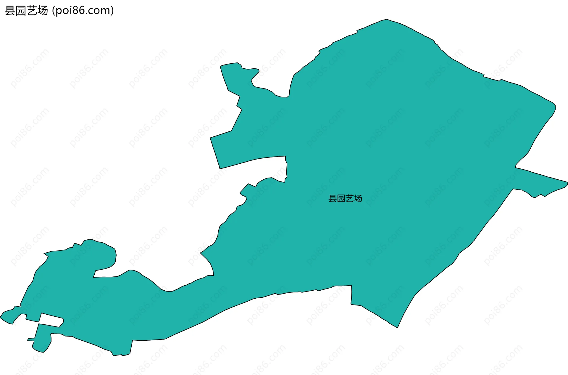 县园艺场边界地图