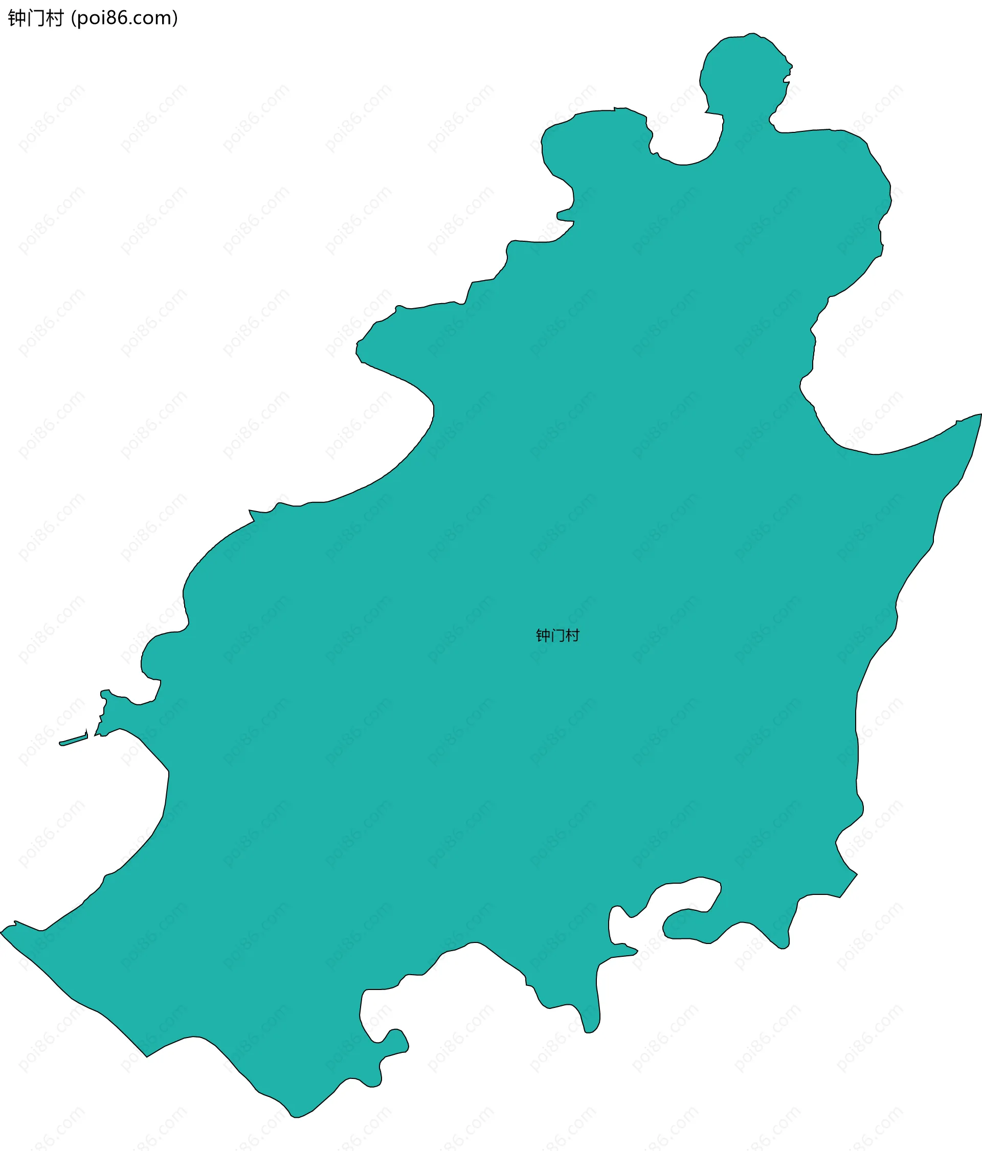 钟门村边界地图