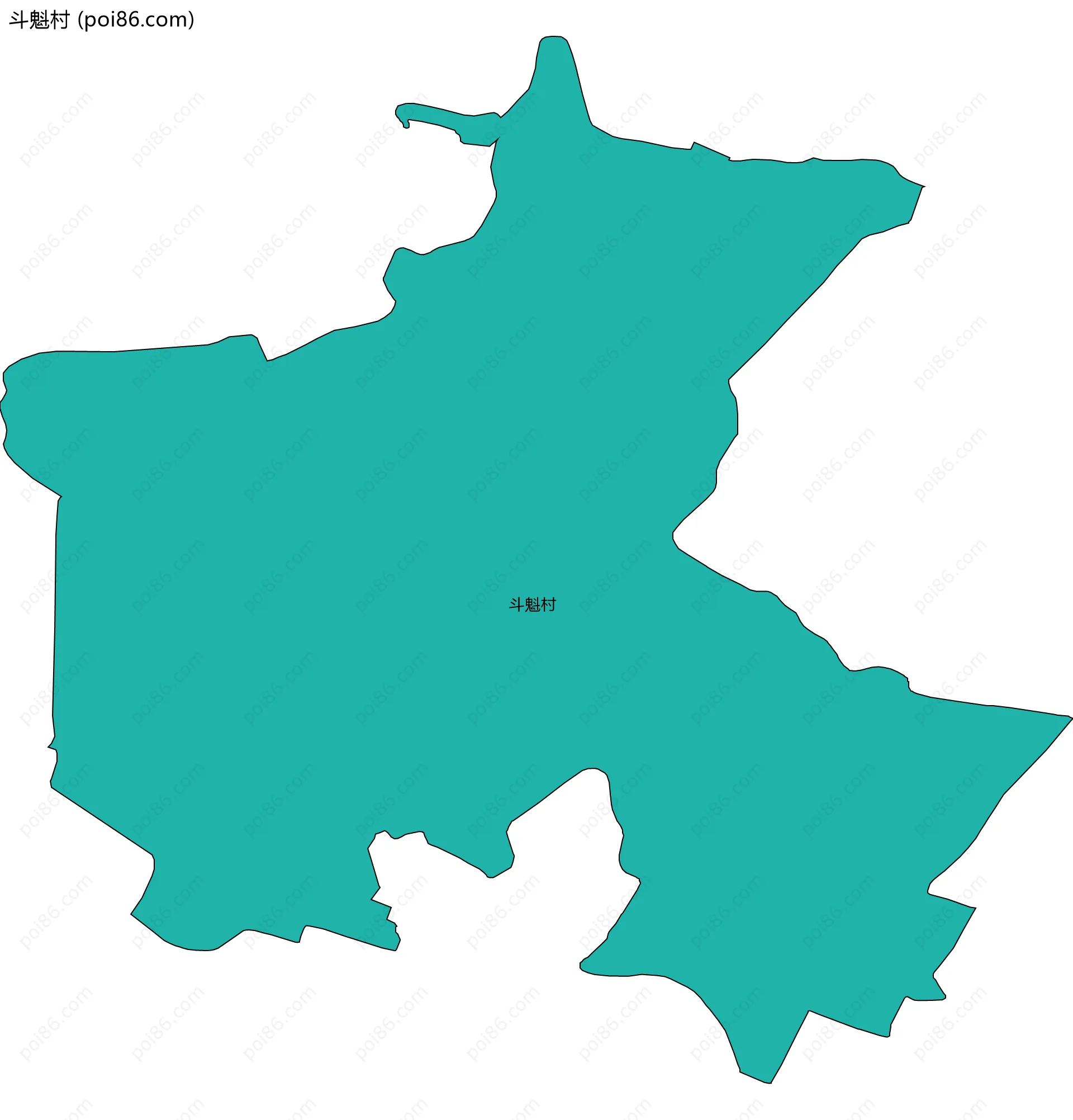 斗魁村边界地图