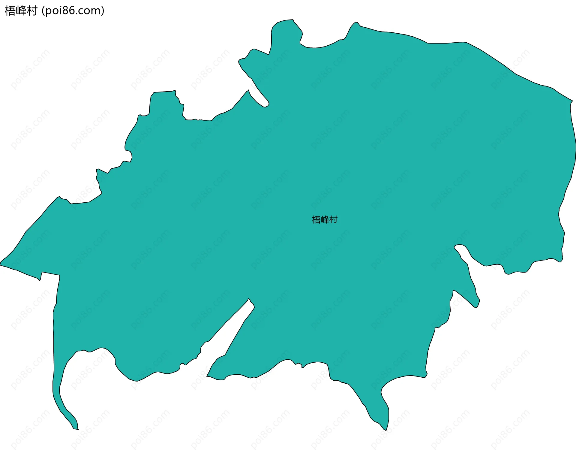 梧峰村边界地图