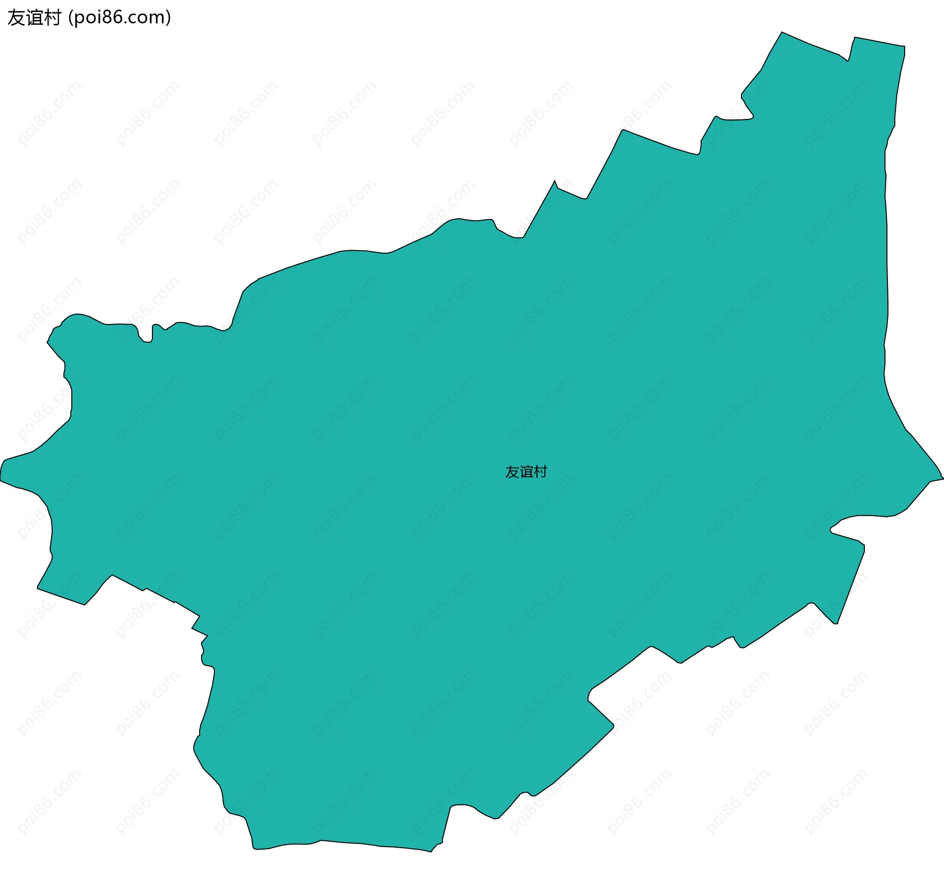 友谊村边界地图