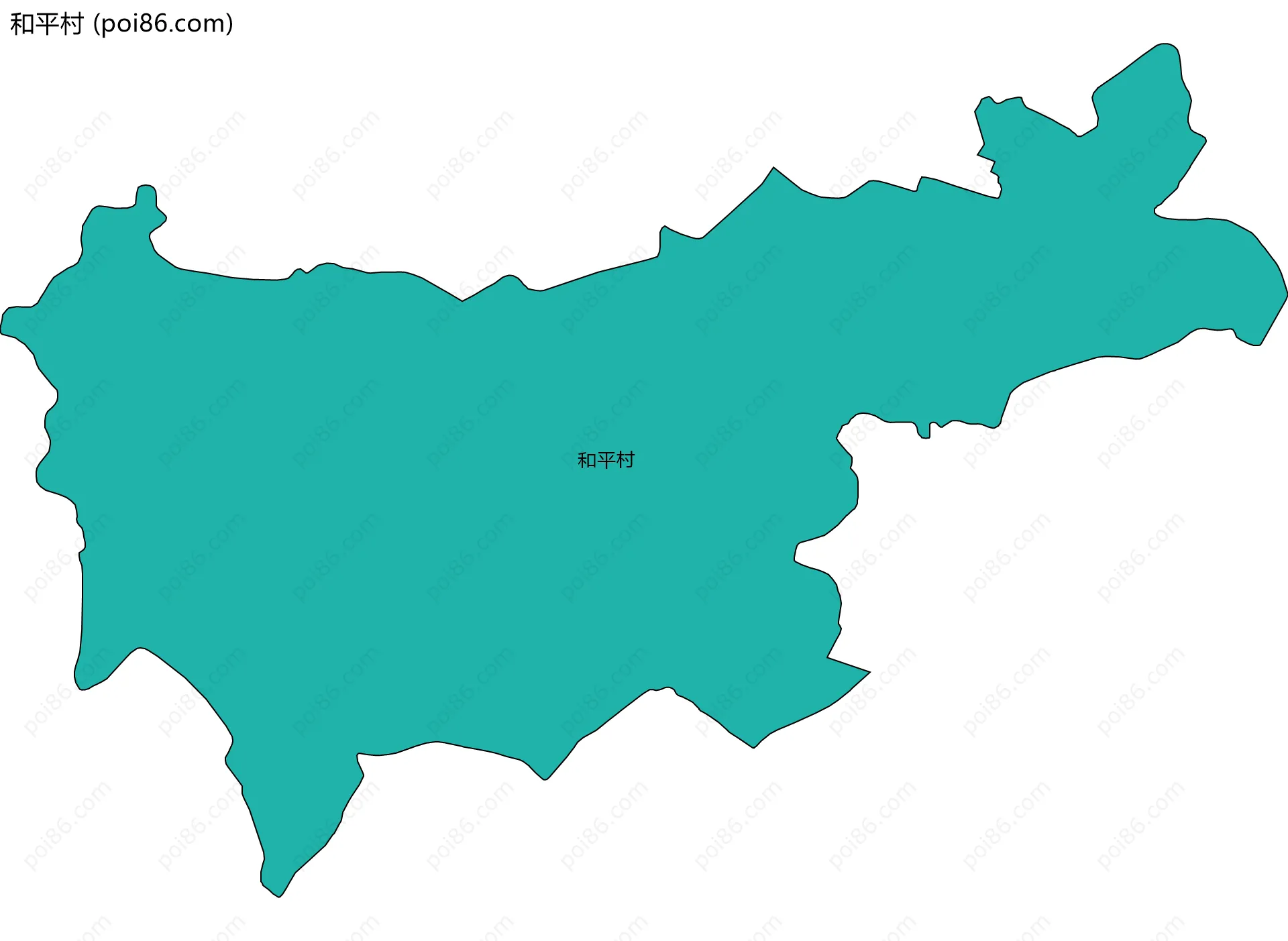 和平村边界地图
