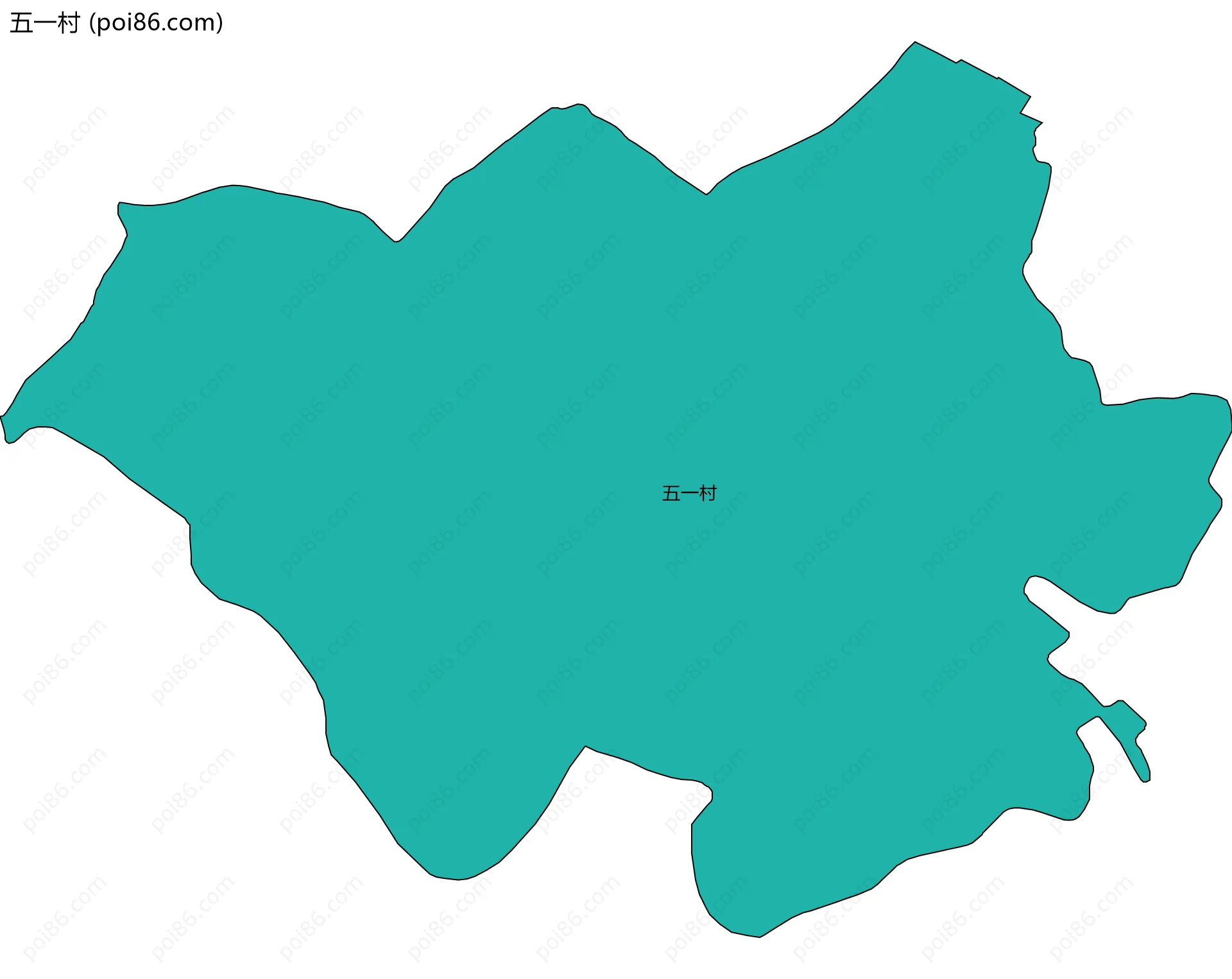 五一村边界地图