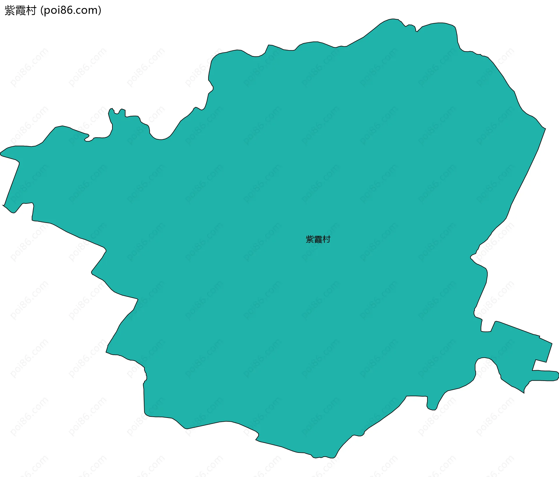 紫霞村边界地图