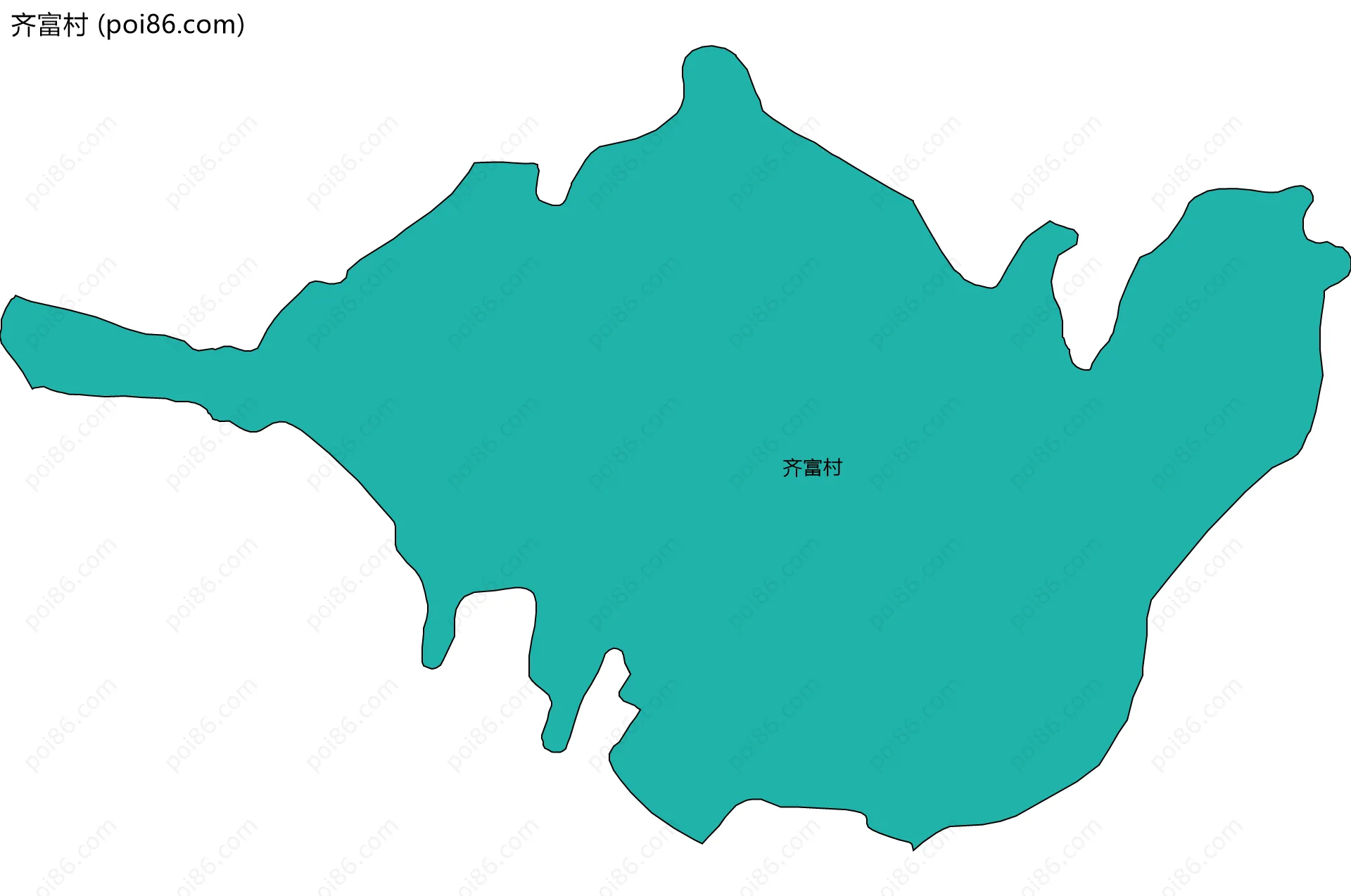 齐富村边界地图