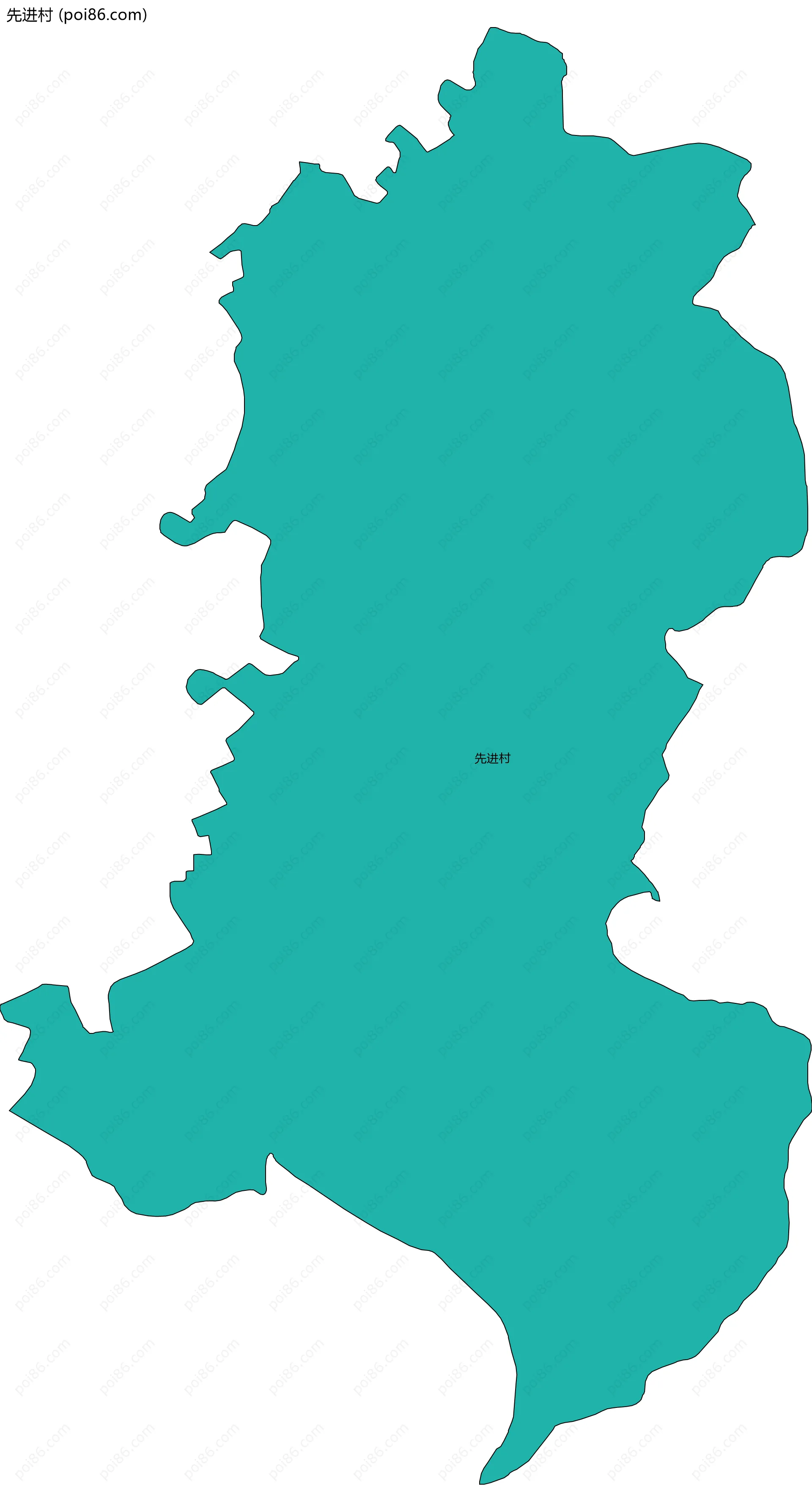 先进村边界地图
