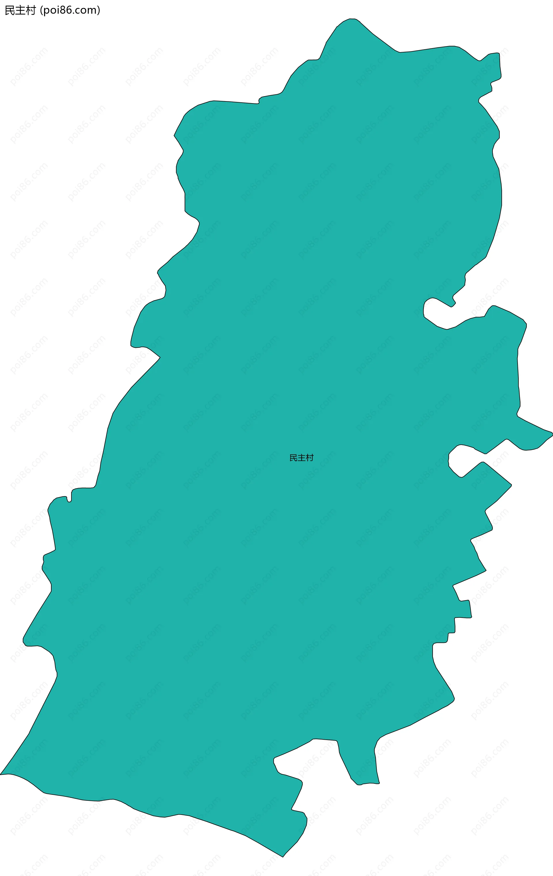 民主村边界地图