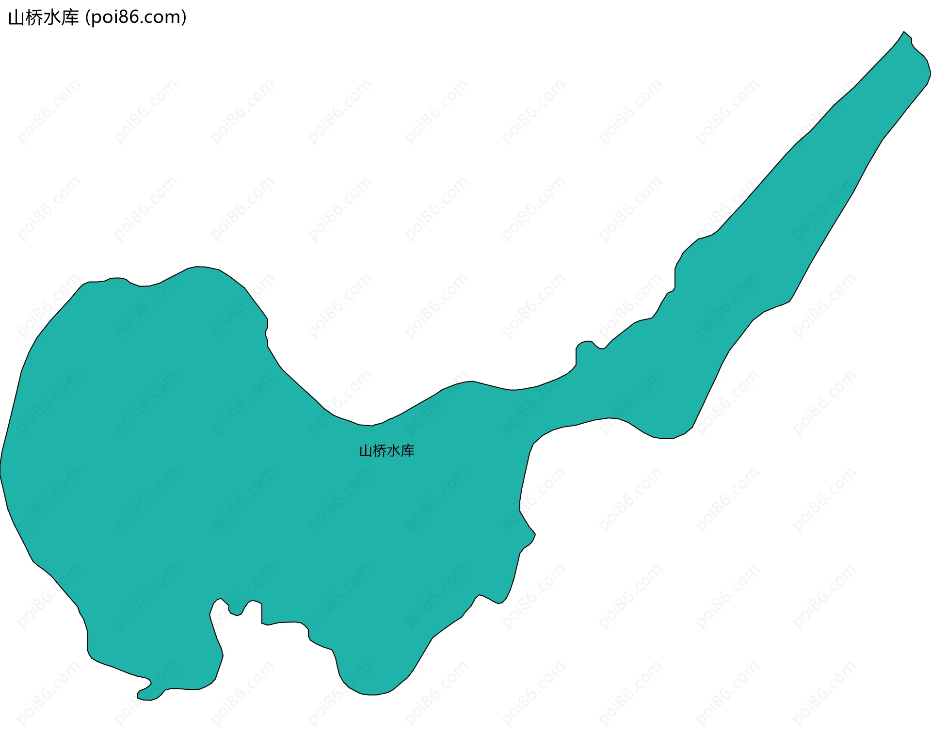 山桥水库边界地图