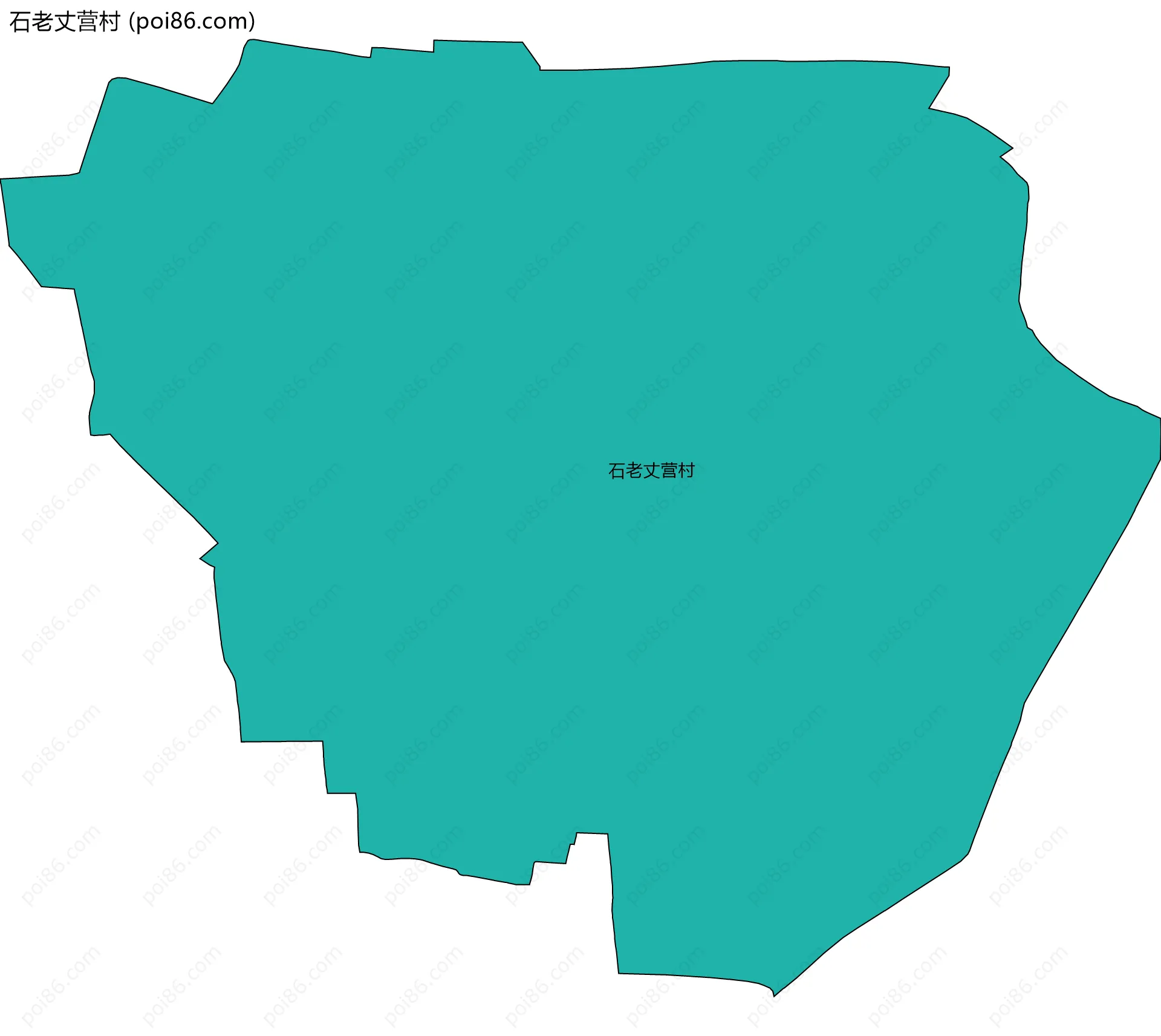 石老丈营村边界地图