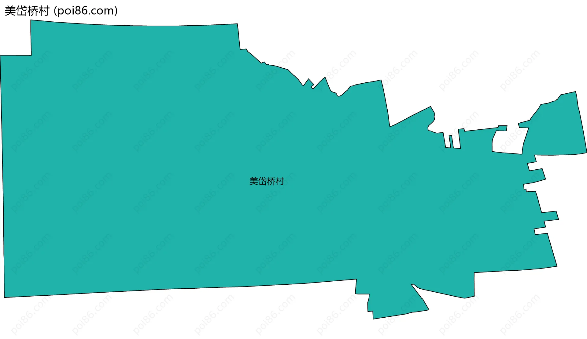 美岱桥村边界地图