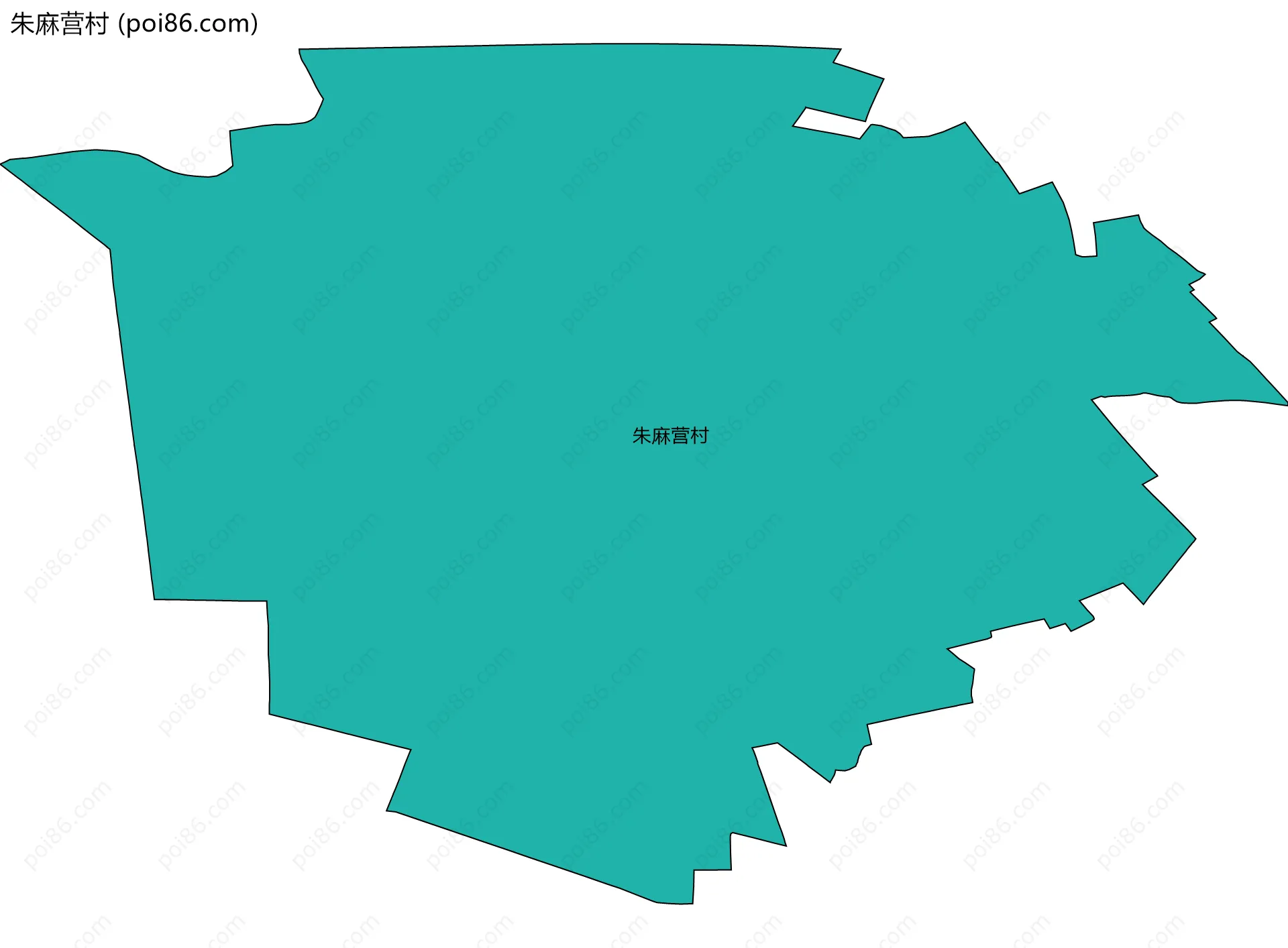 朱麻营村边界地图