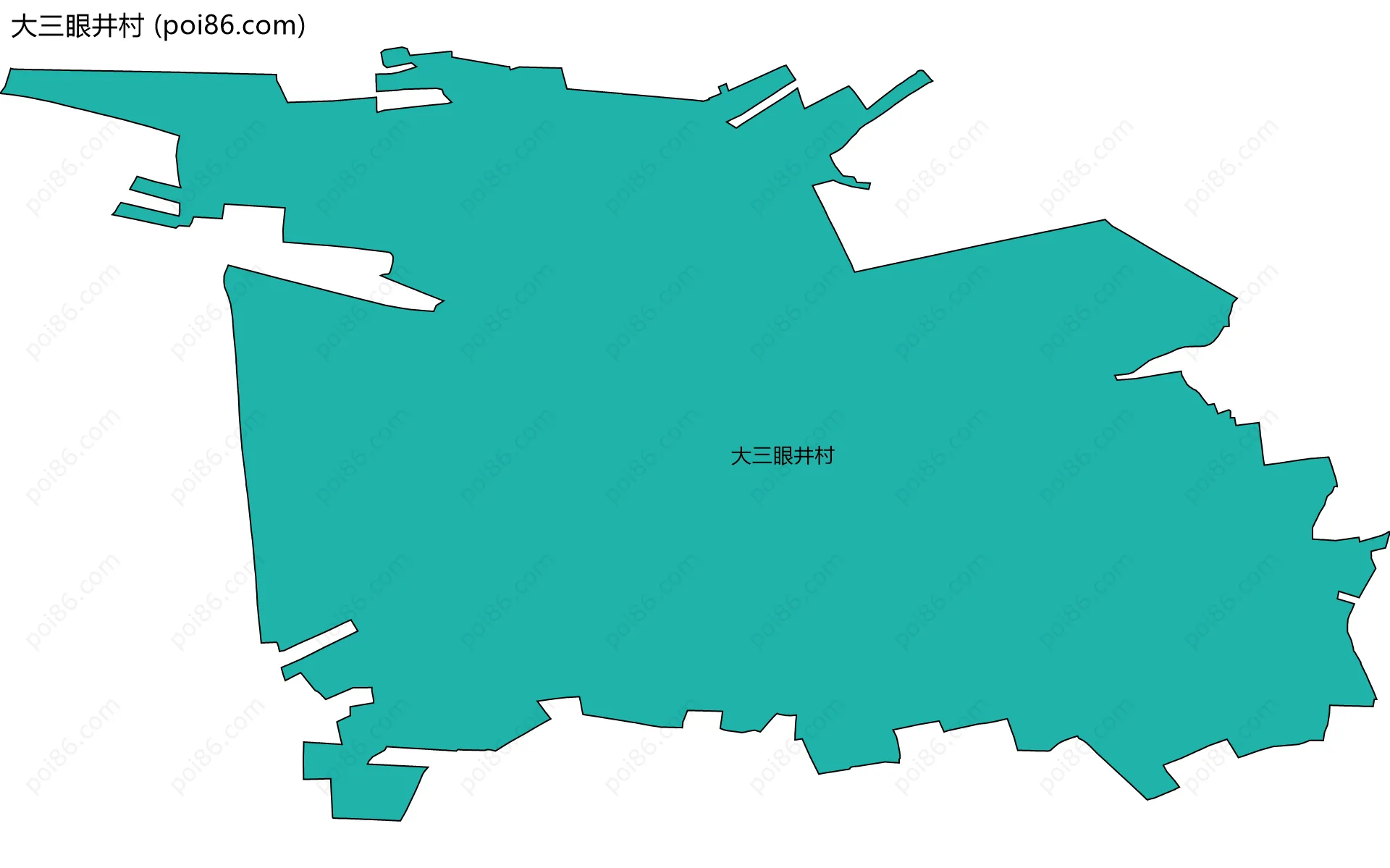 大三眼井村边界地图