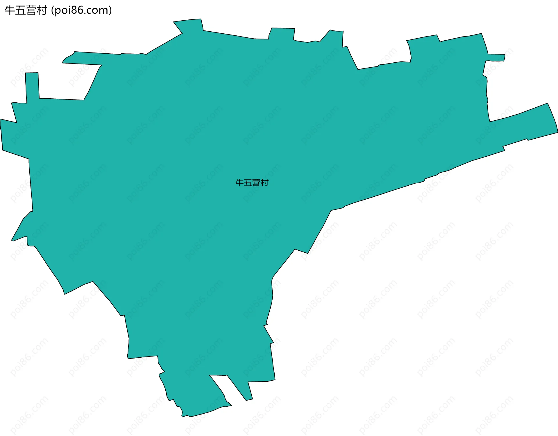 牛五营村边界地图