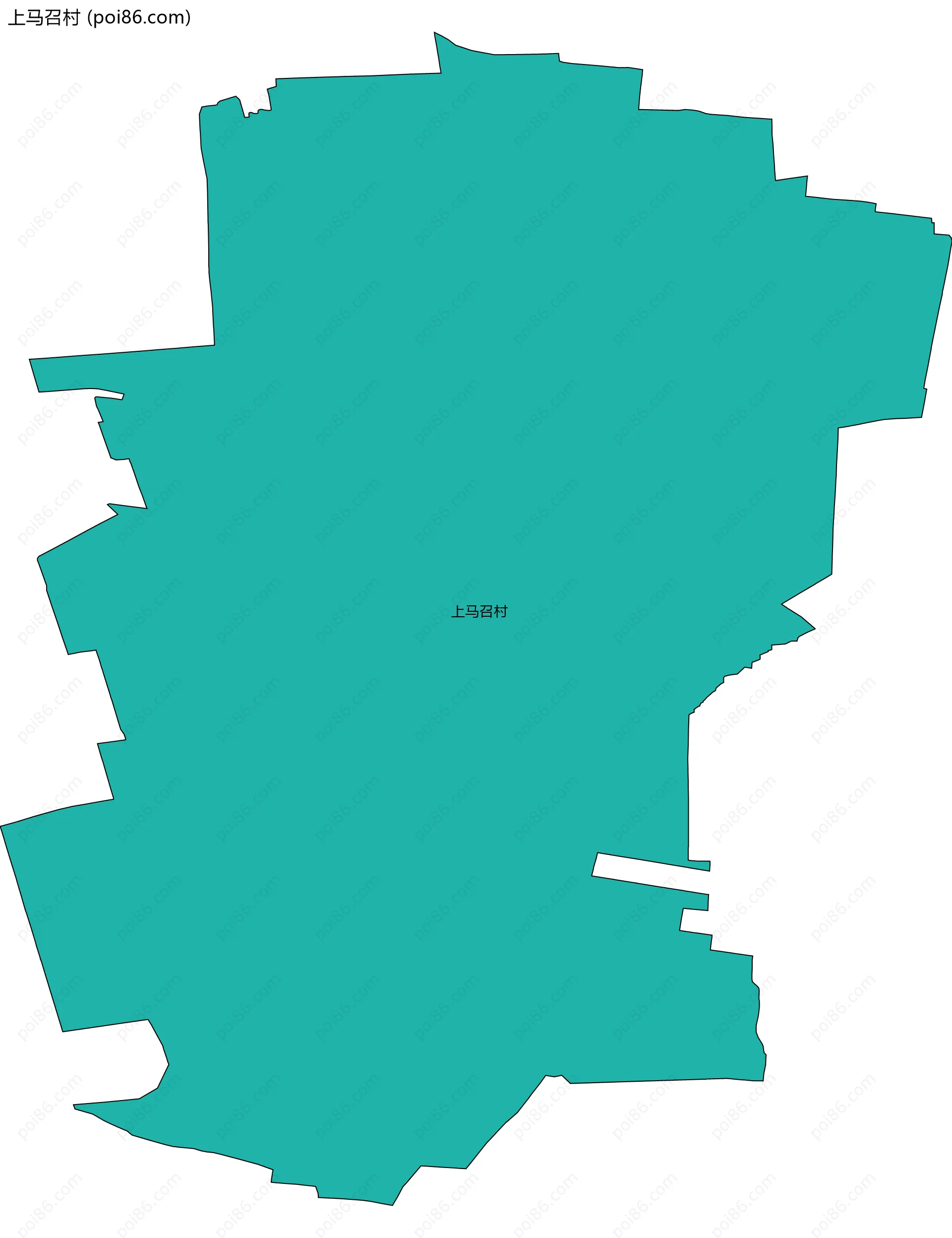 上马召村边界地图