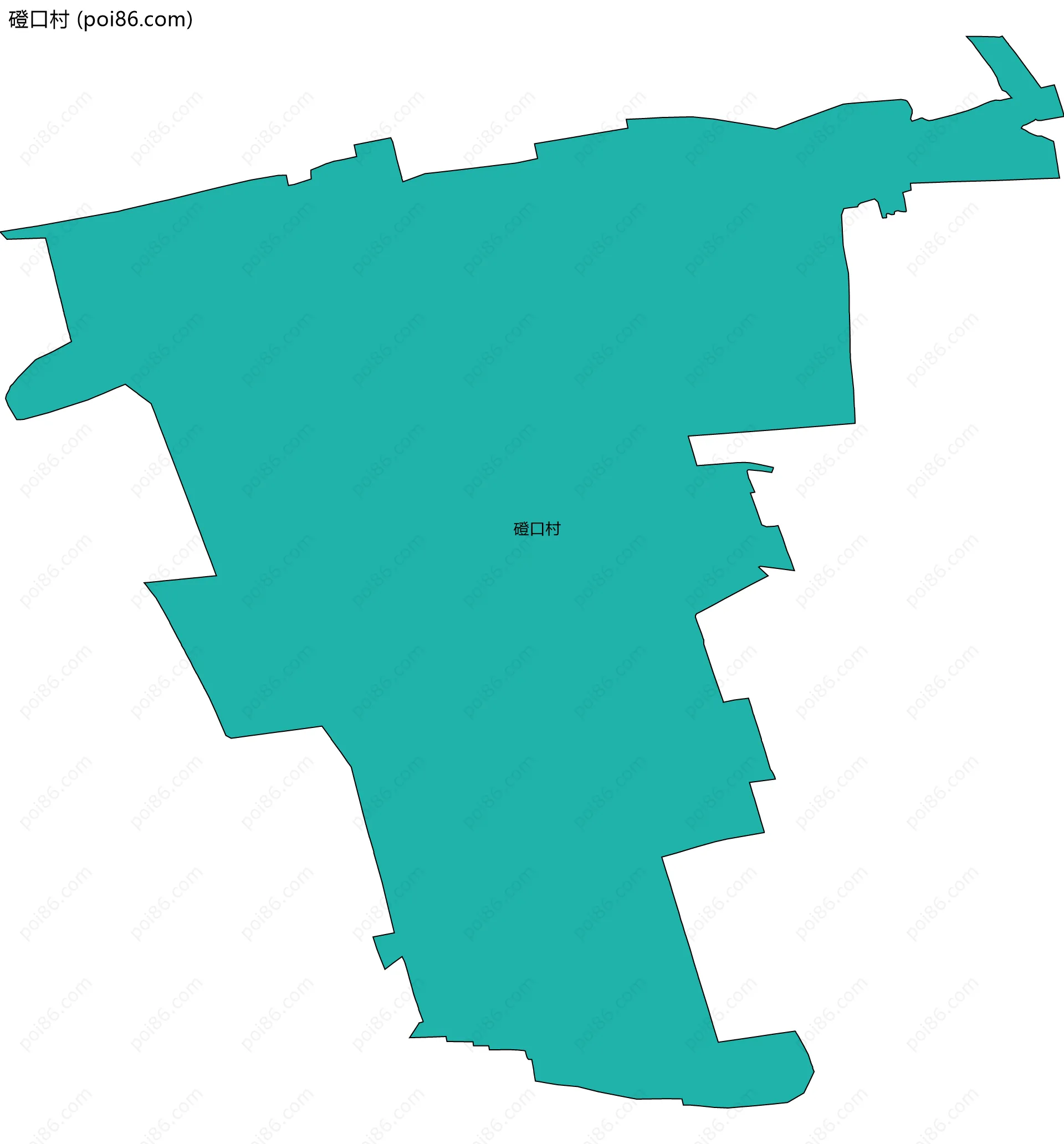 磴口村边界地图