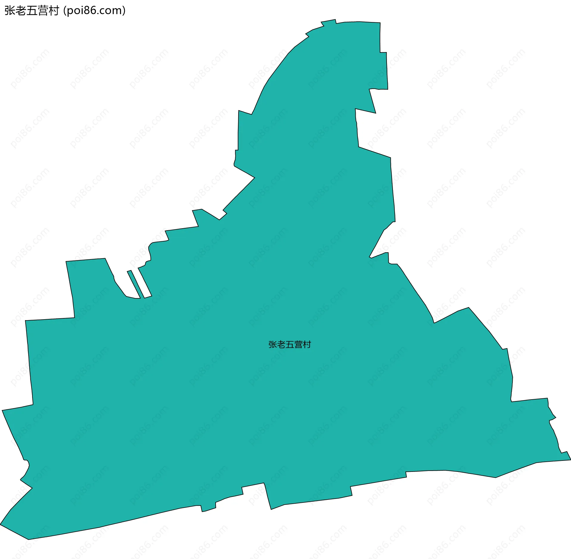 张老五营村边界地图