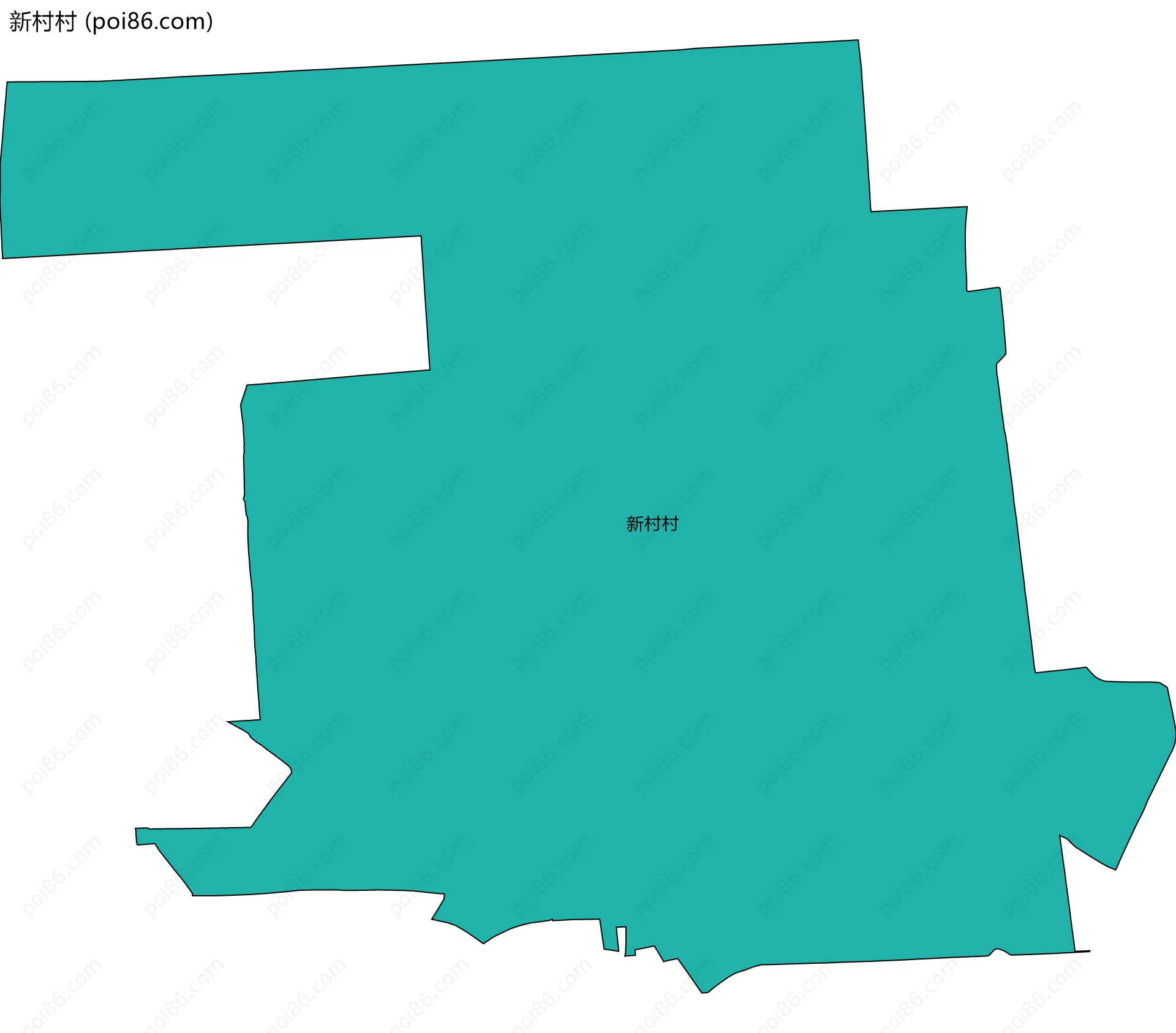 新村村边界地图