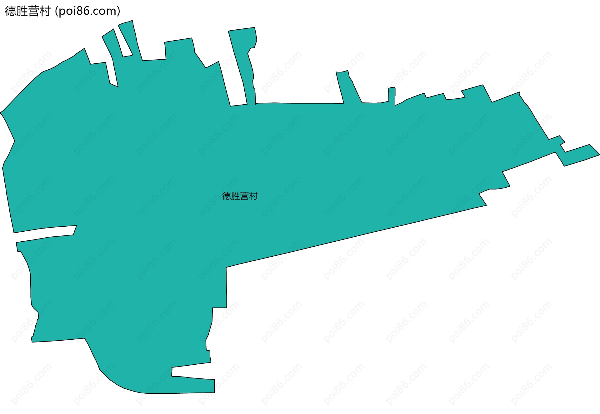 德胜营村边界地图